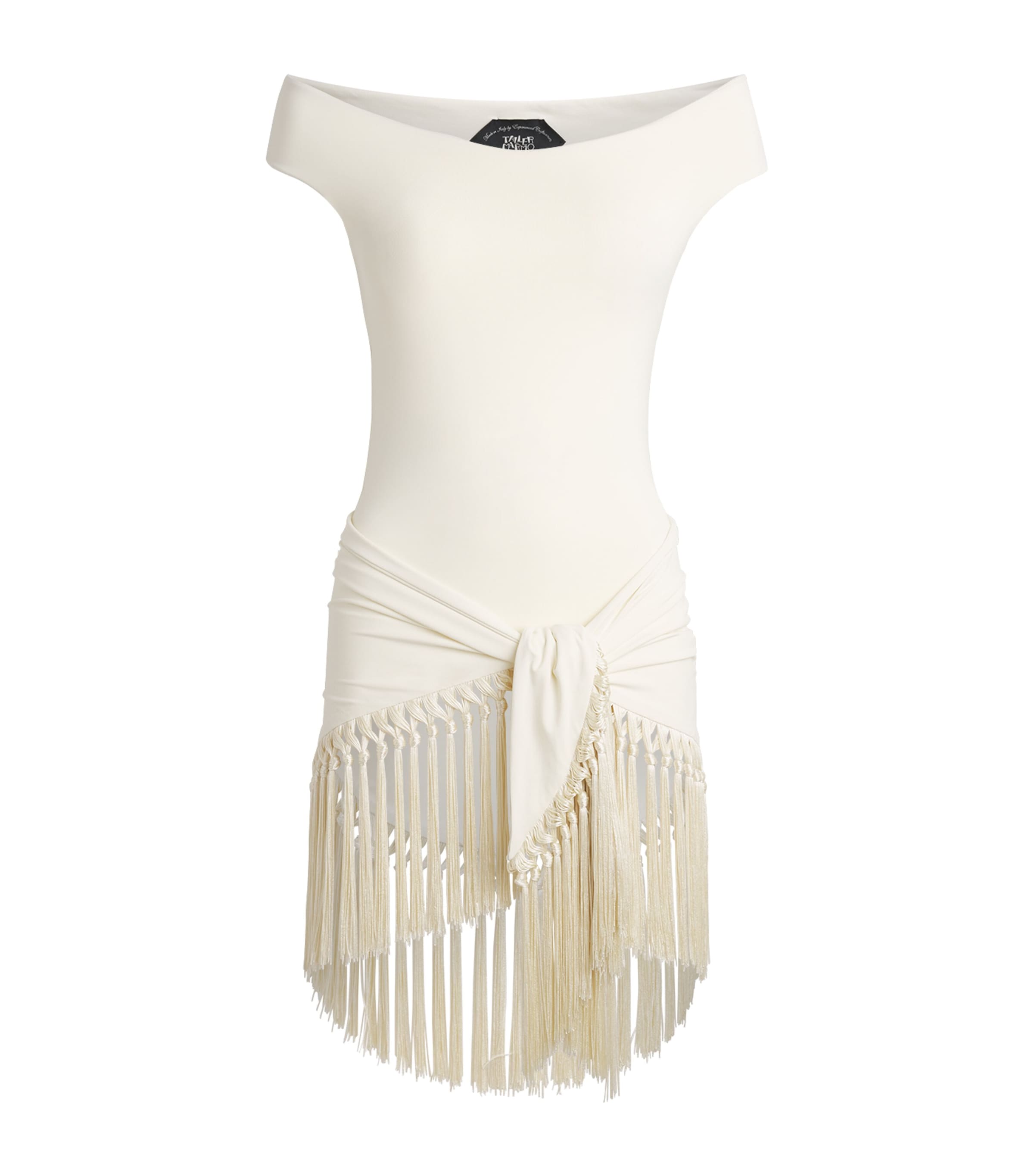 Taller Marmo Womens Pareo-Detail Romy Swimsuit Ivory Image 1