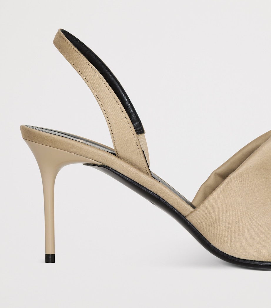 Pierced Slingback Heeled Mules 75 0AN SABLE Image 7