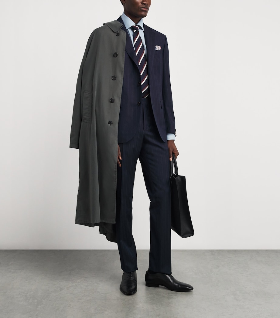 Cotton Dobby Stripe Shirt MID BLUE Image 2