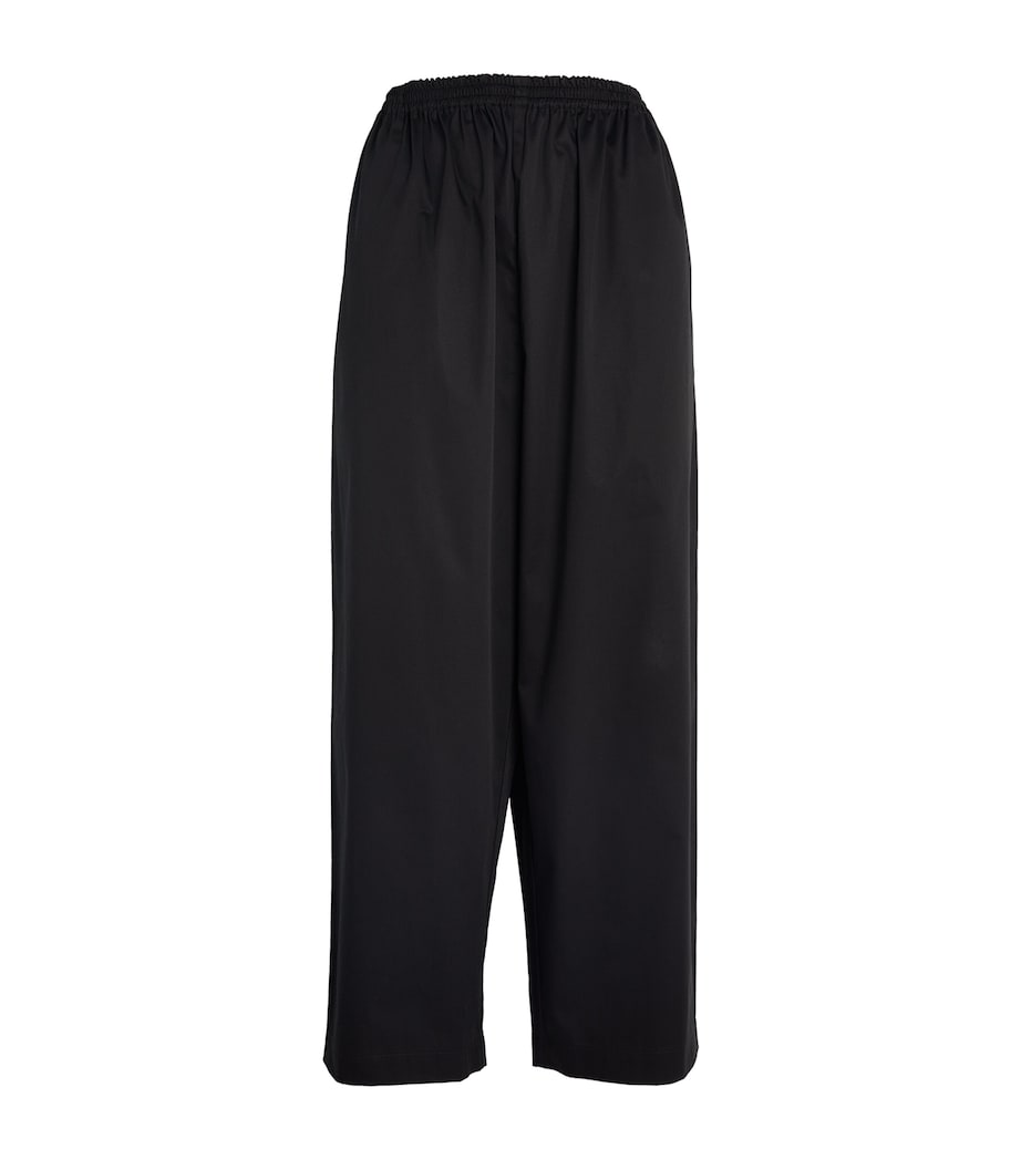 Cropped Japanese Trousers BLACK Image 1