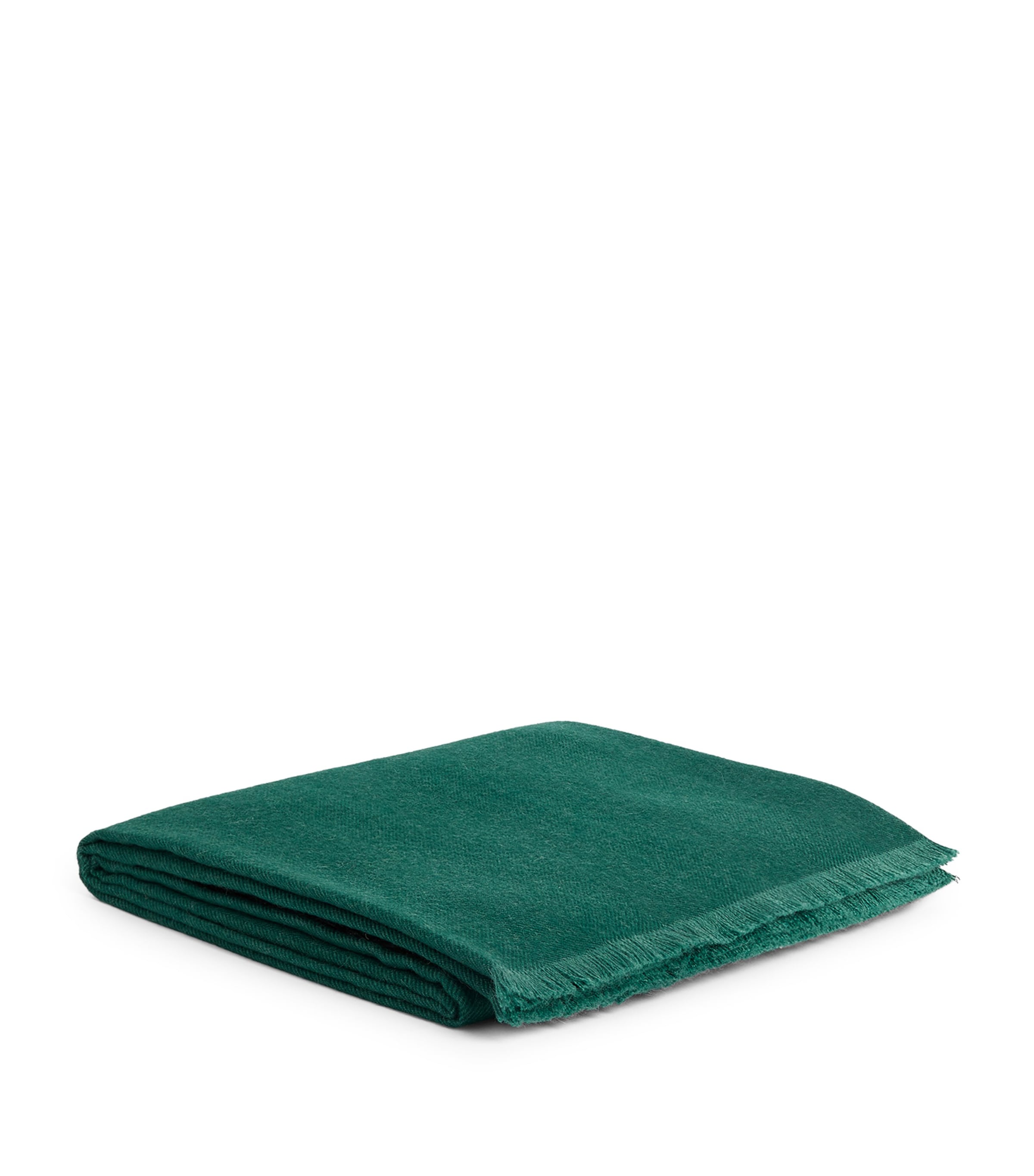 Alpaca Throw (130cm x 180cm) BOTTLE GREEN Image 1