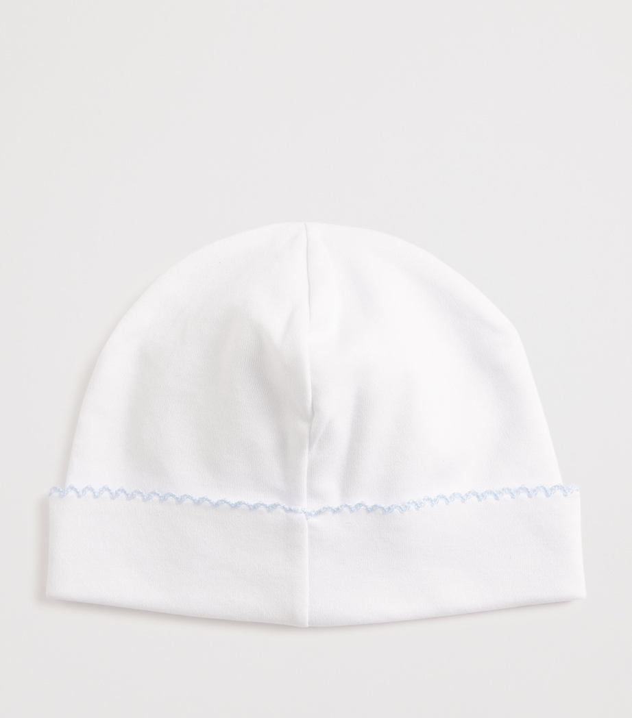 Pima Cotton Spring Bunny Hat K191WHITE/LT BLUE Image 2