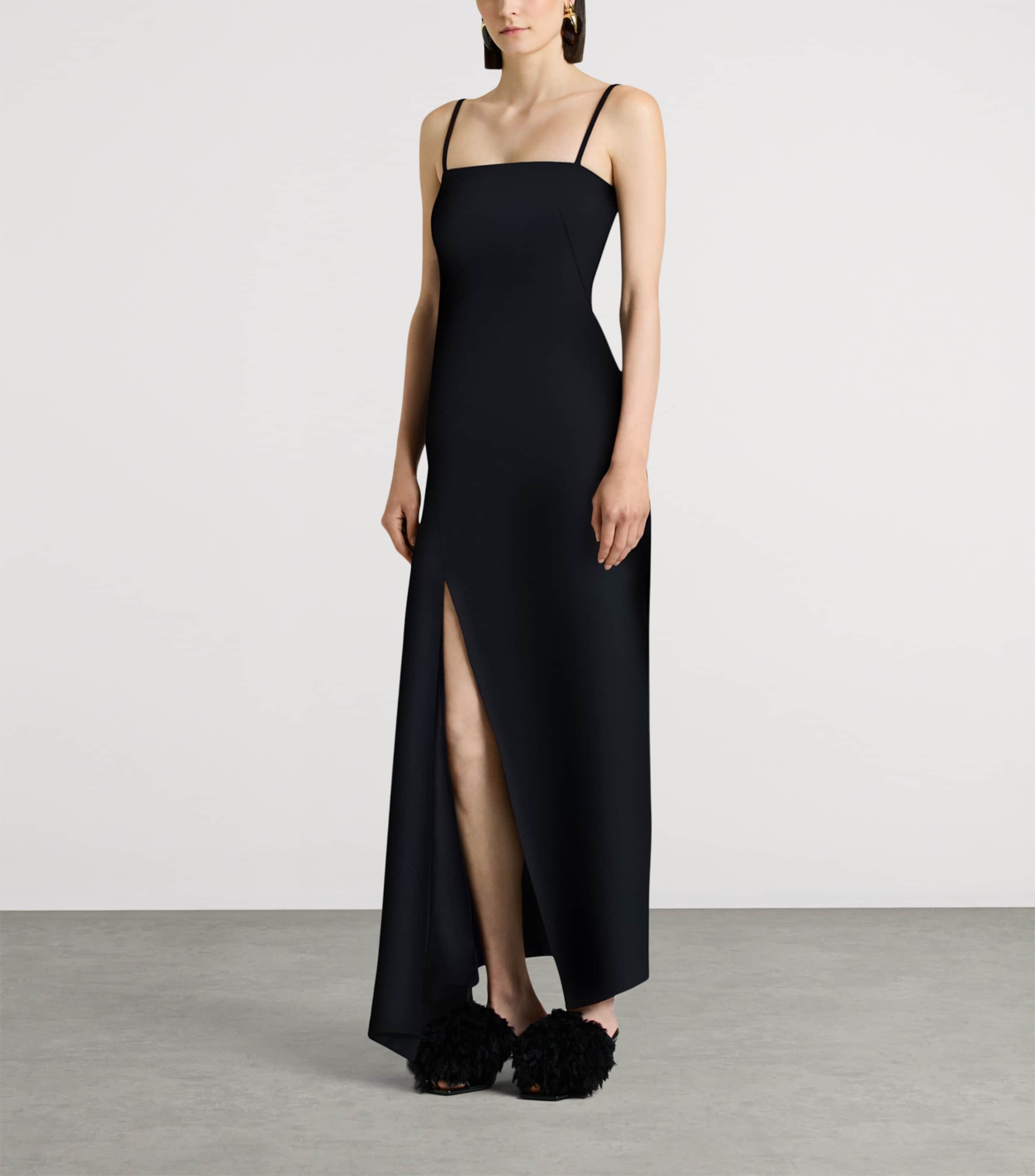 Givenchy Womens Square-Neck Maxi Dress Image 2