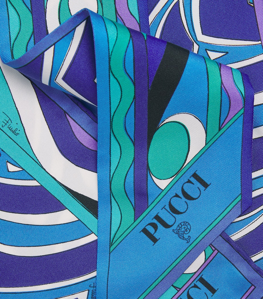 PUCCI Womens Silk Labirinto Triangle Scarf Top Image 6