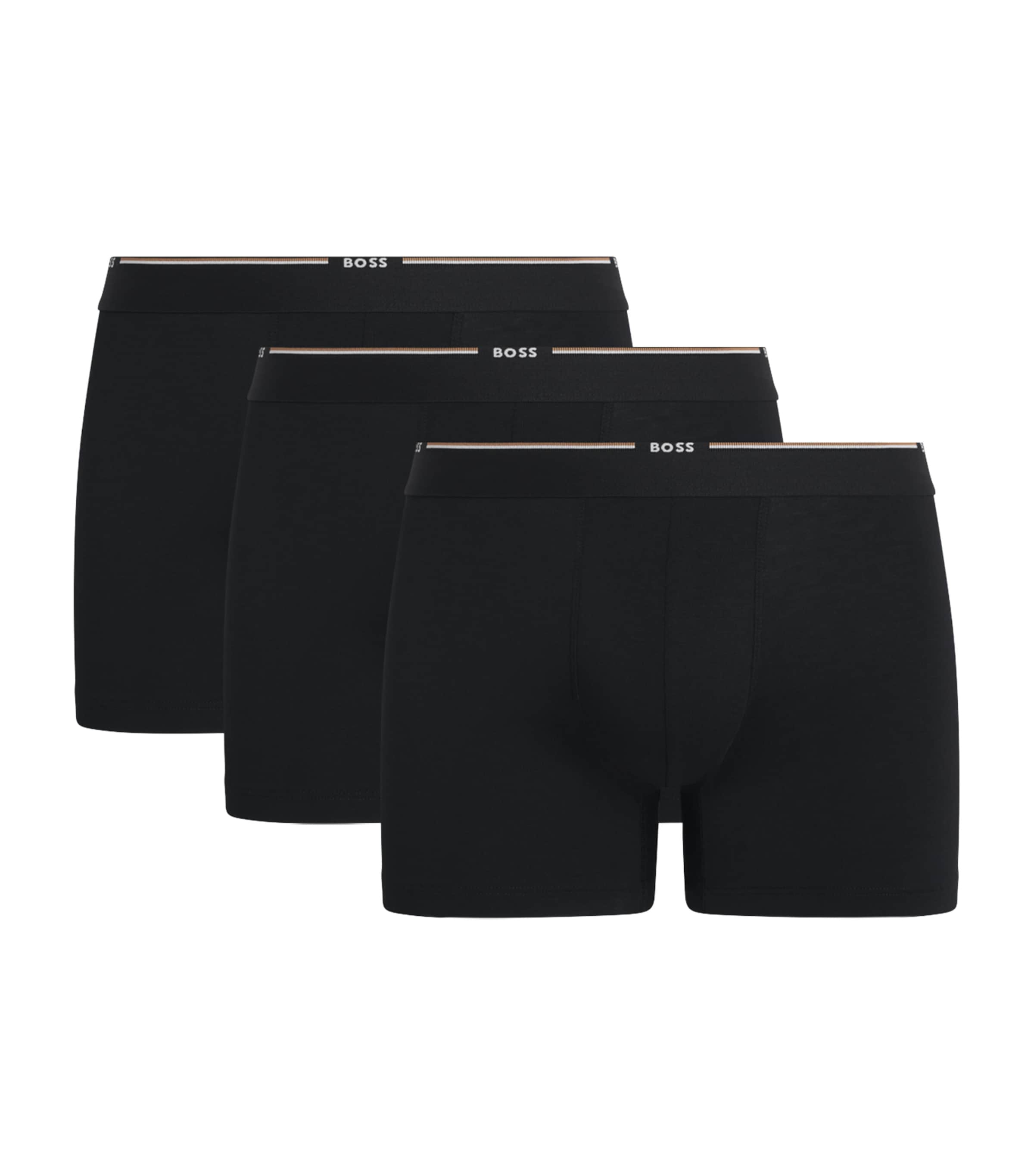 Stretch-Bamboo Boxer Briefs (Pack of 3) BLACK001 Image 1