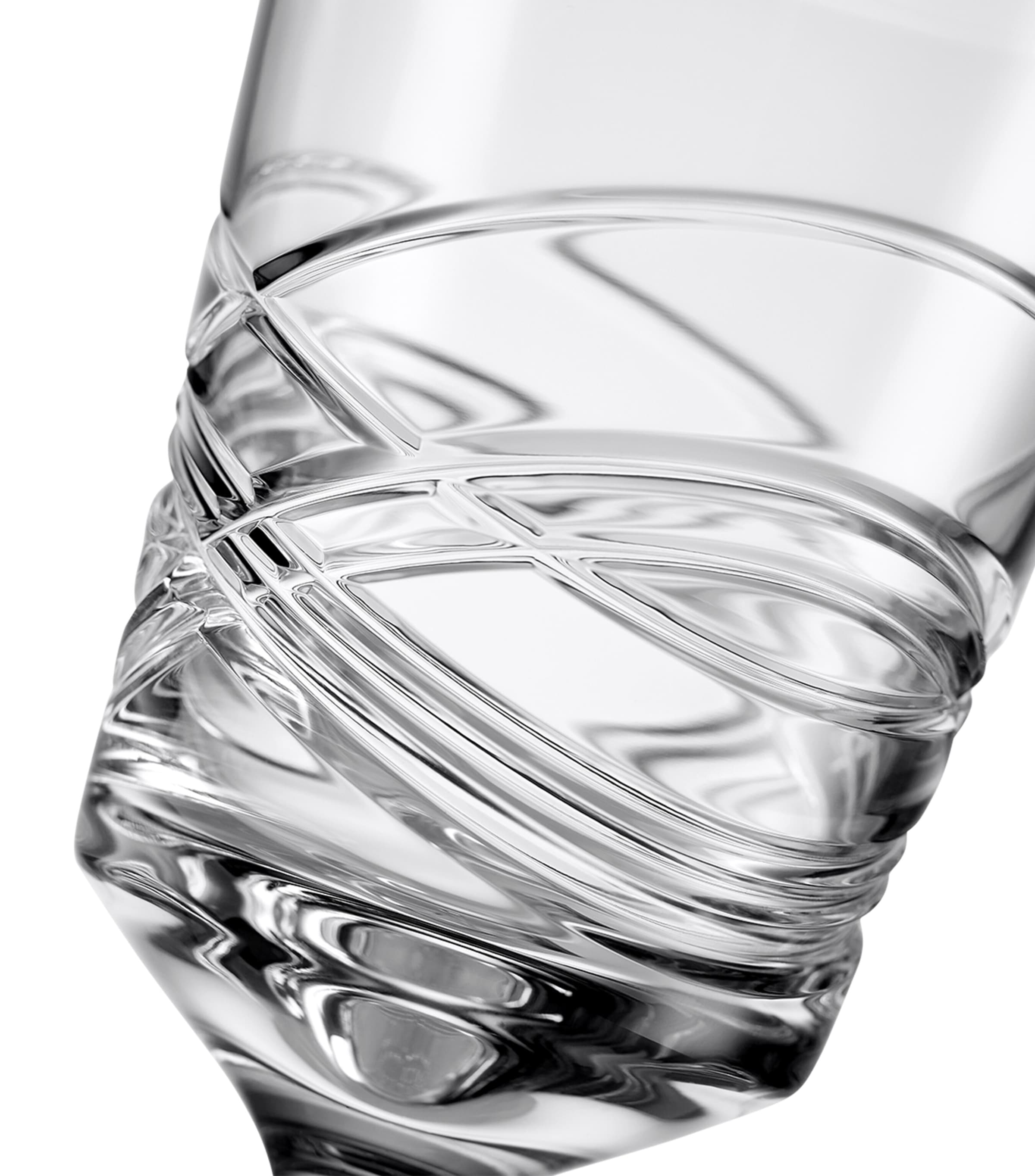 Set of 2 Crystal Aran Red Wine Glasses (475ml) CLEAR Image 3