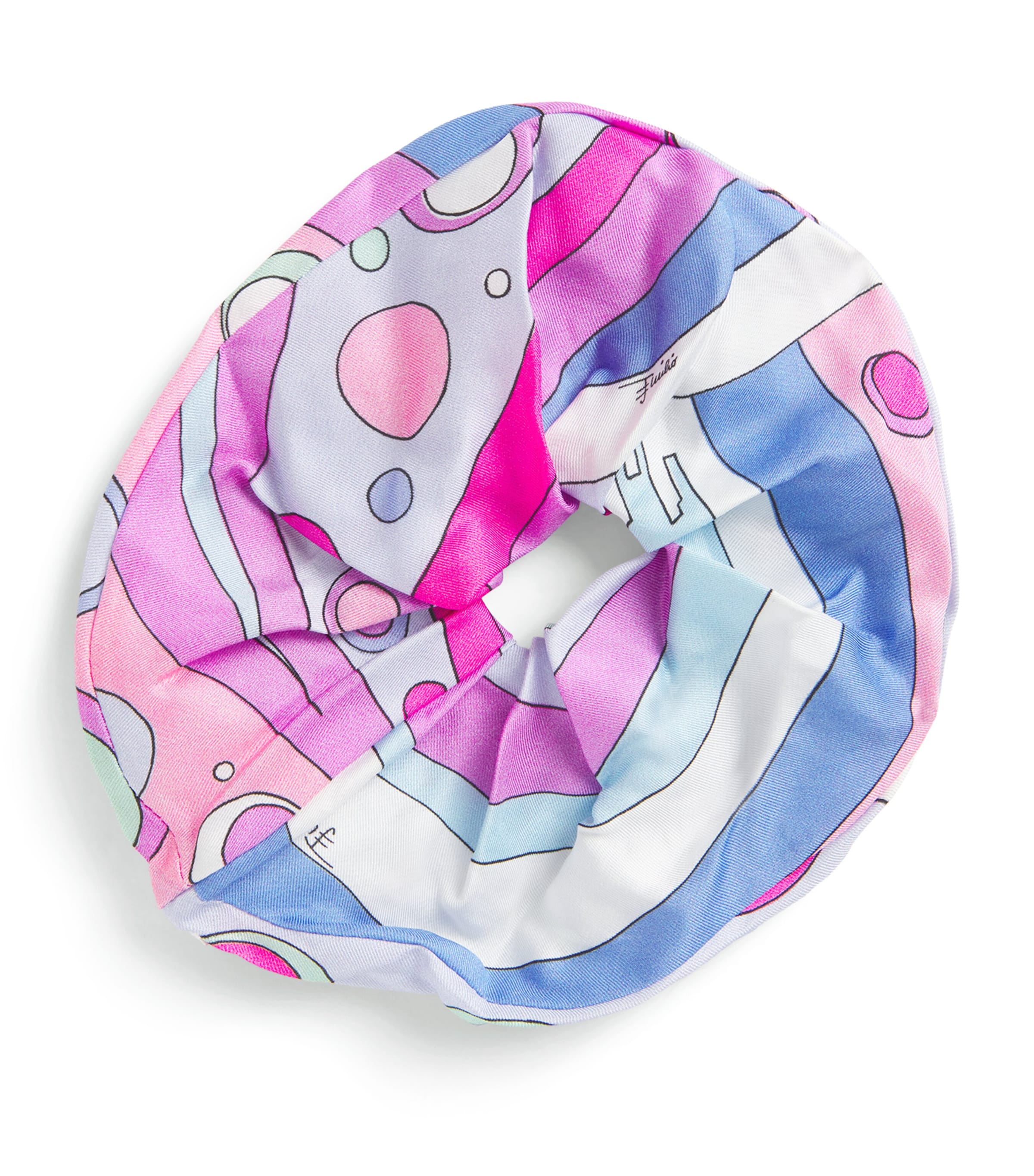 PUCCI JUNIOR SATIN PRINTED SCRUNCHIE