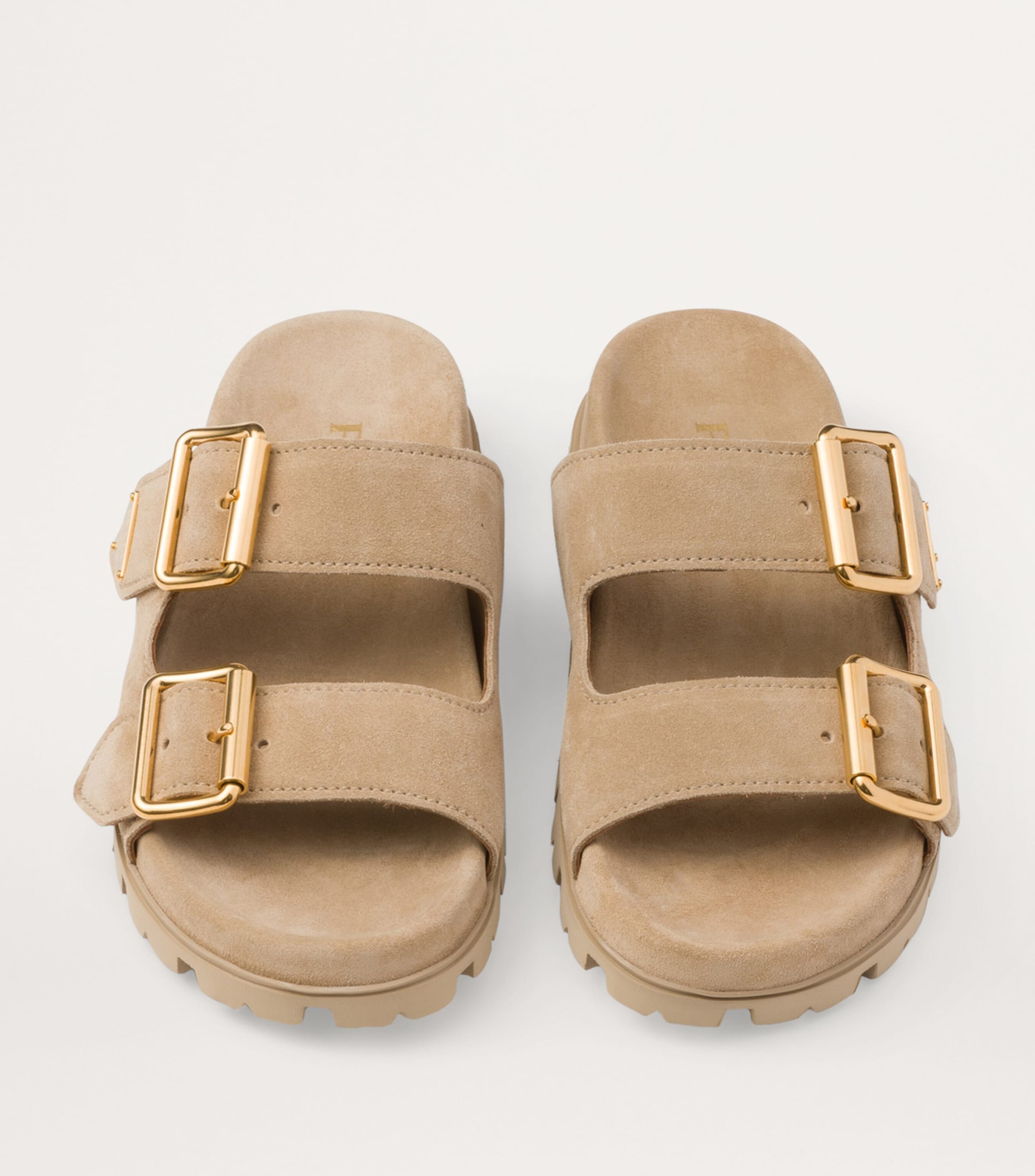 Suede Buckle Slides F0379 Image 2