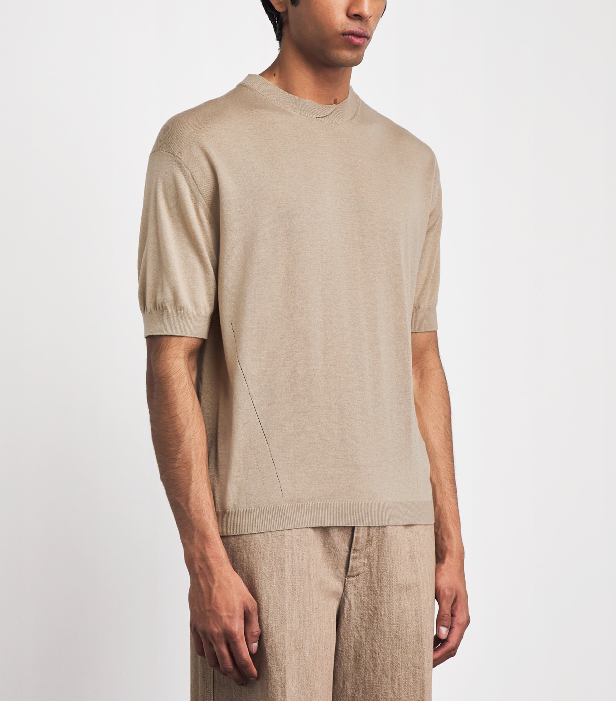 Wool T-Shirt KHAKI BEIGE Image 4