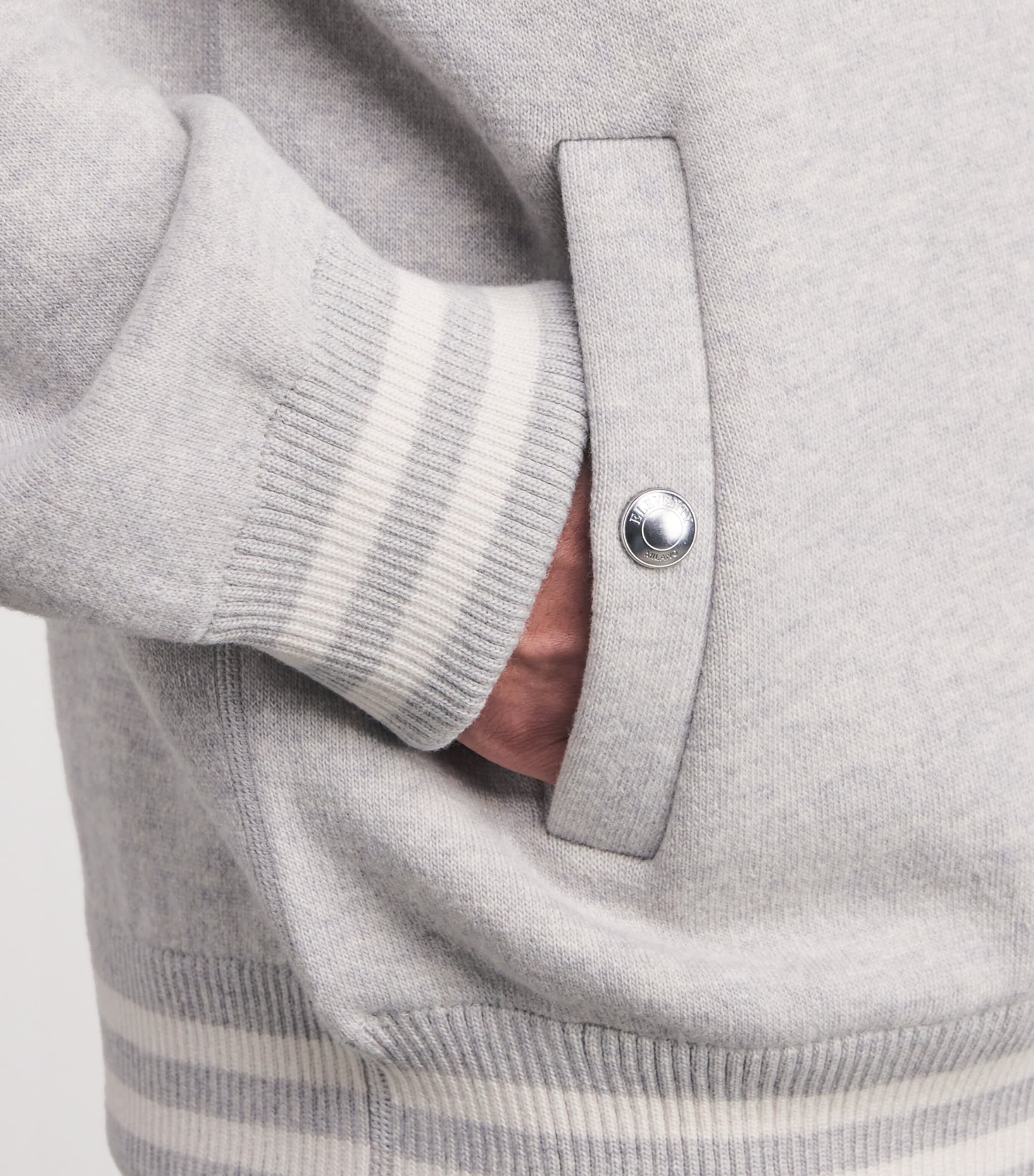 Wool Bomber Jacket GRIGIO CHIARO E SABB Image 6