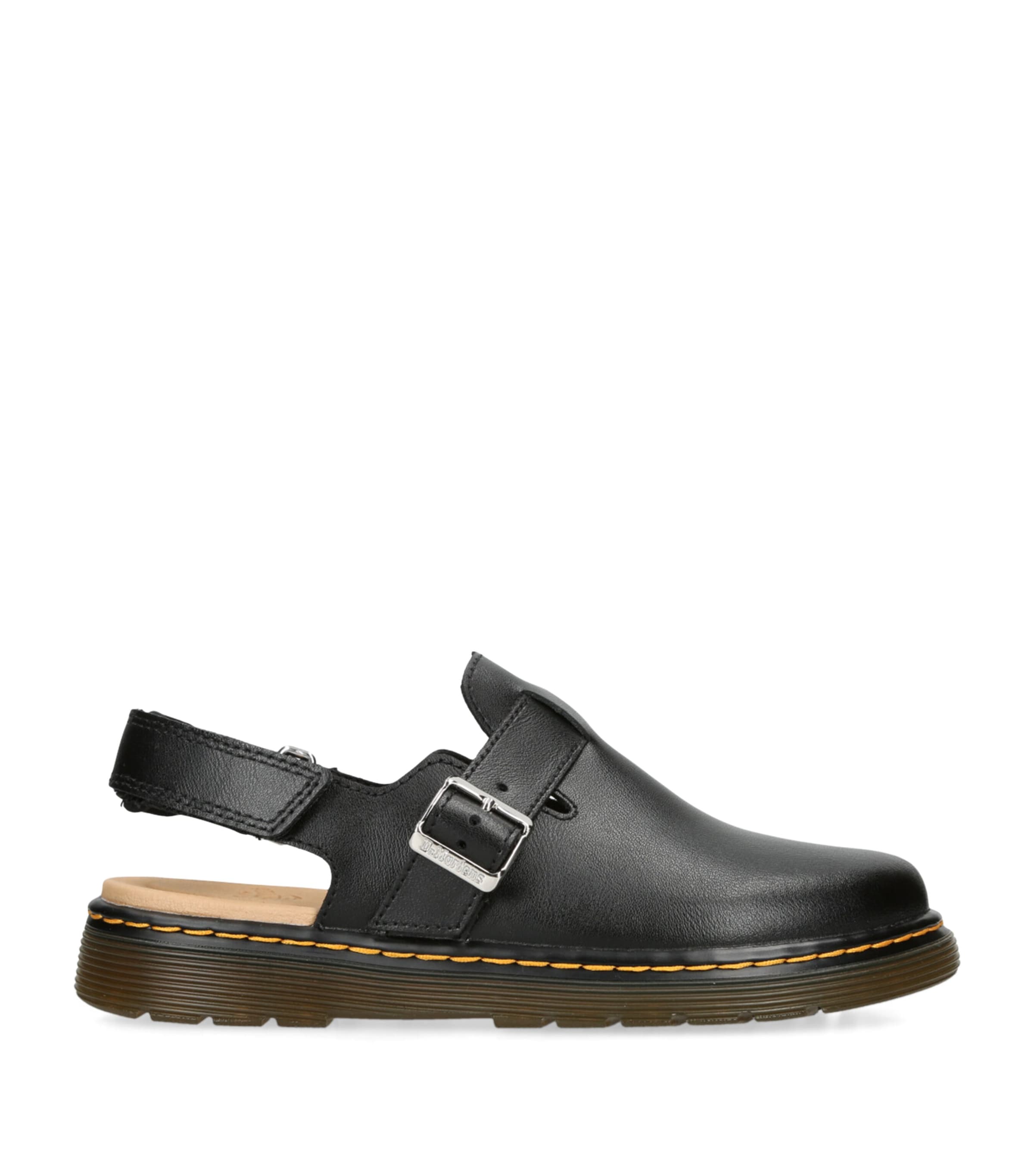 Shop Dr. Martens' Leather Jorgie Junior Sandals In Black