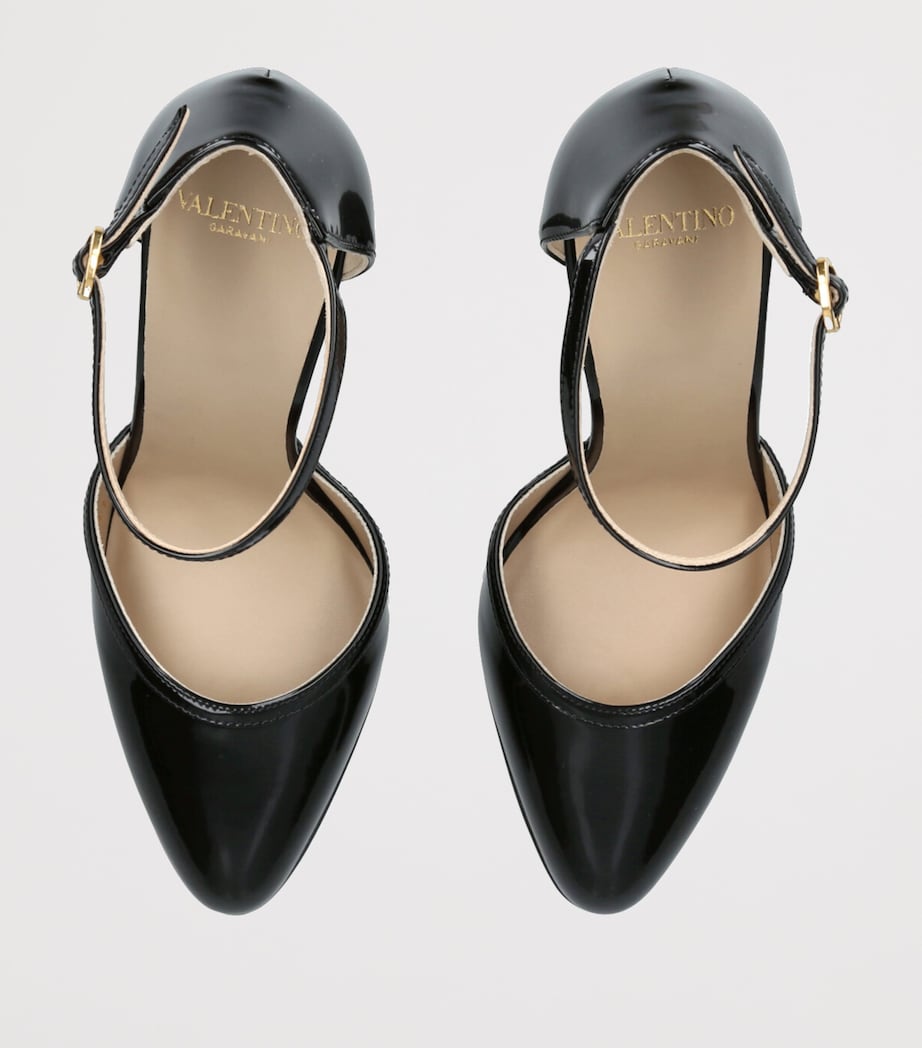 Valentino Garavani Patent Leather Hi Dolly Heeled Pumps 100 Black Image 4