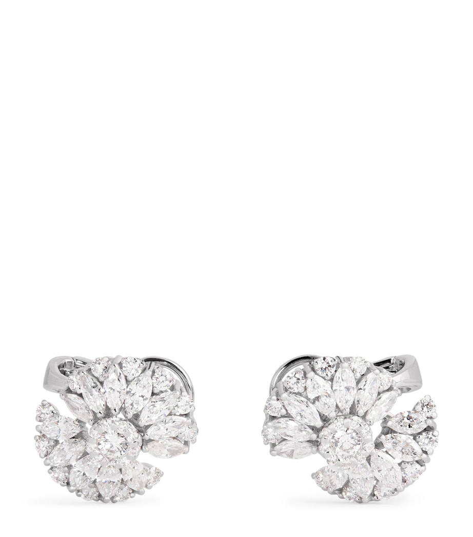 White Gold and Diamond Y-Couture Stud Earrings WHITE GOLD Image 1