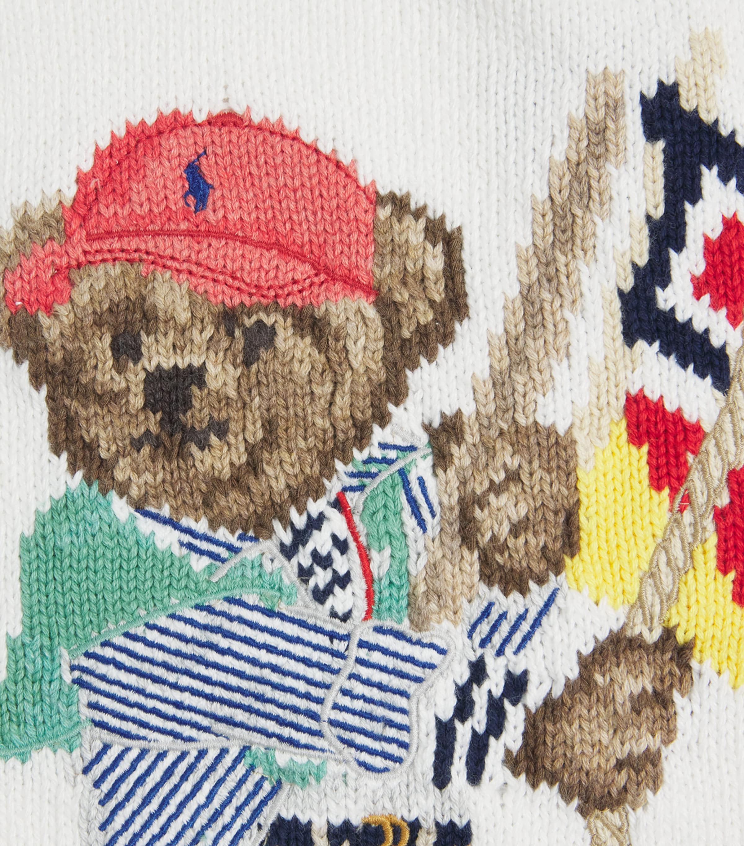Ralph Lauren Kids Cotton Sailing Bear Sweater (2-7 Years) White Image 3