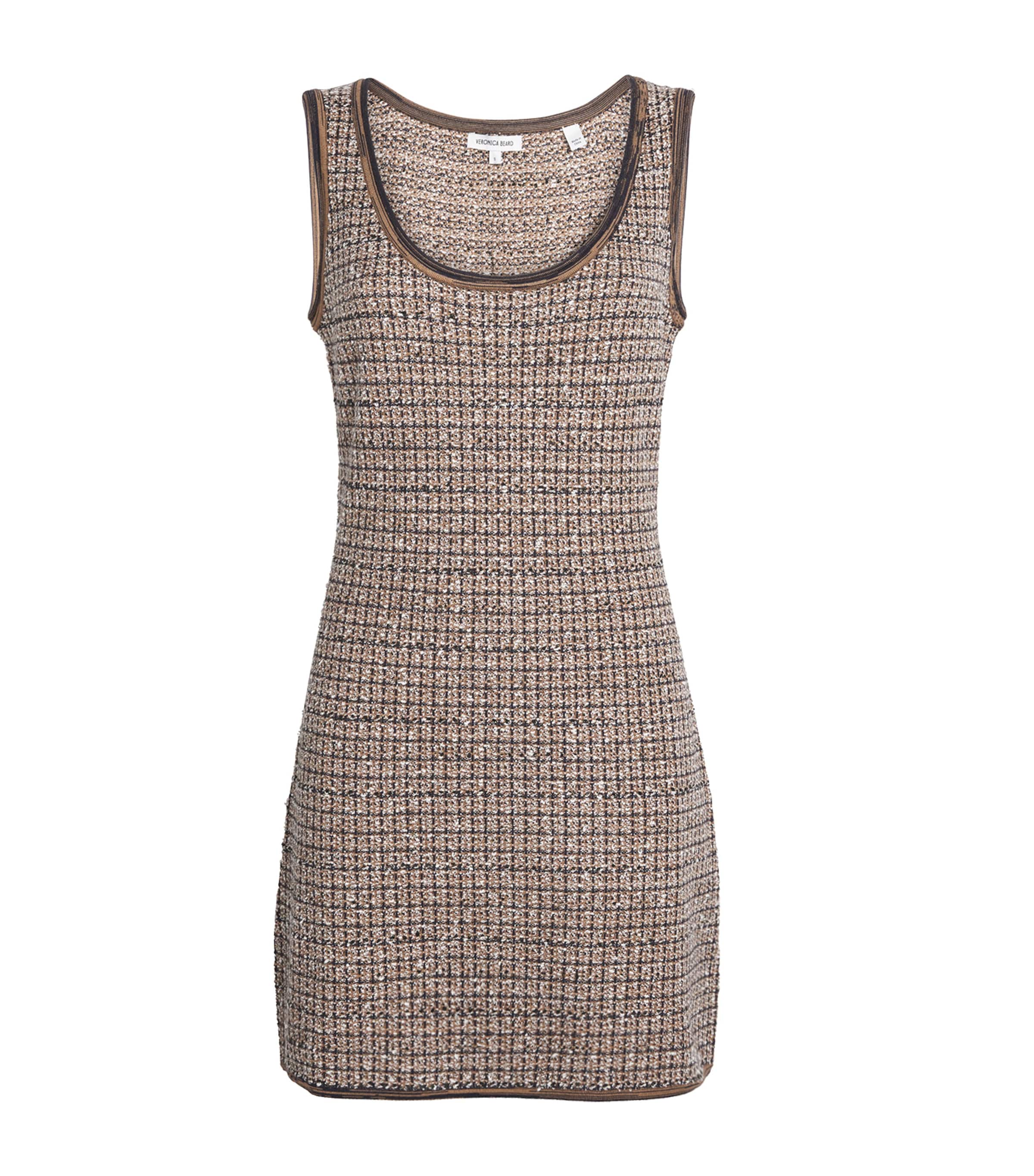 Veronica Beard Basette Sleeveless Tweed Dress In Gray