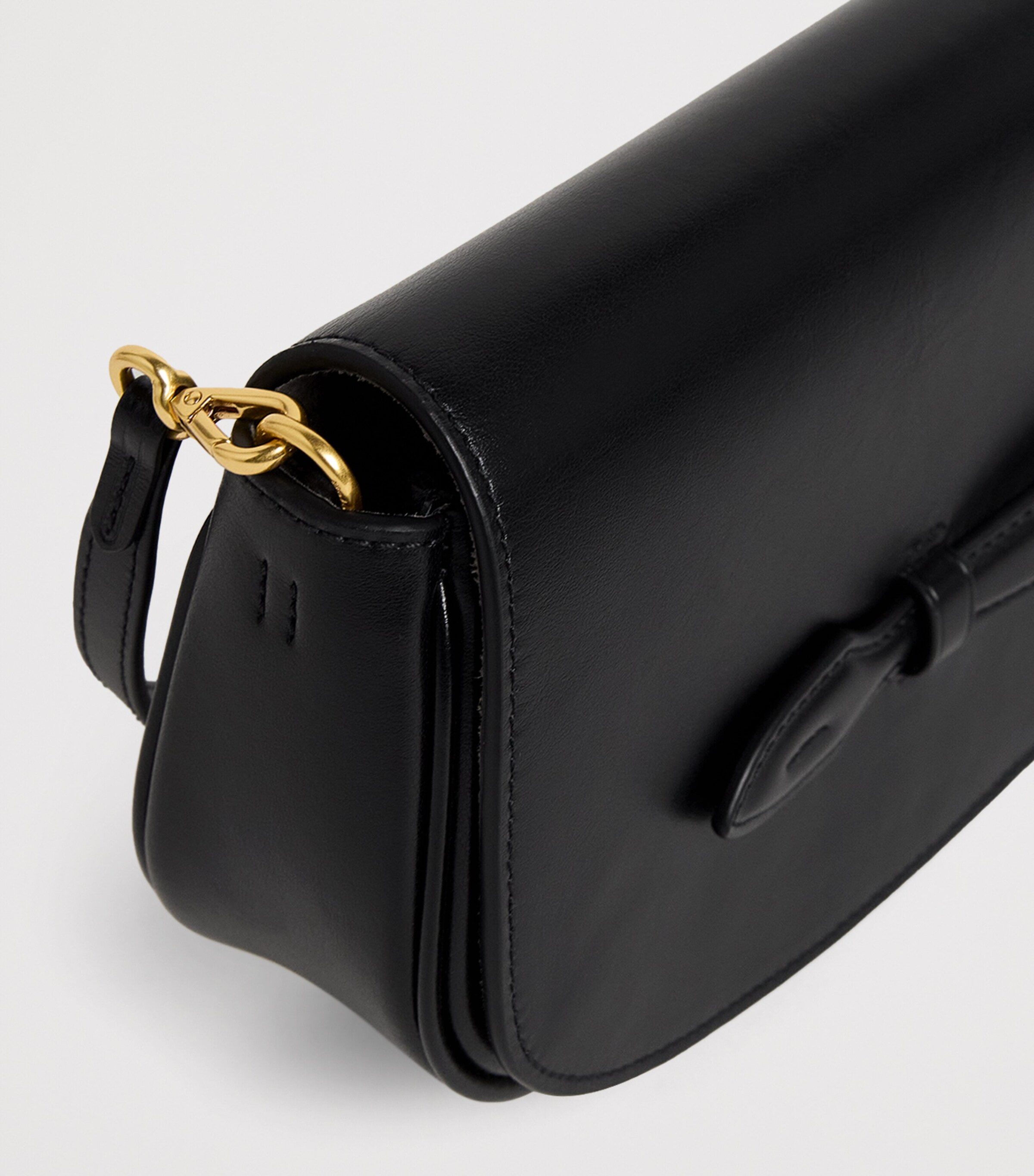 Polo Ralph Lauren Leather Bellport Clutch Bag Black Image 7