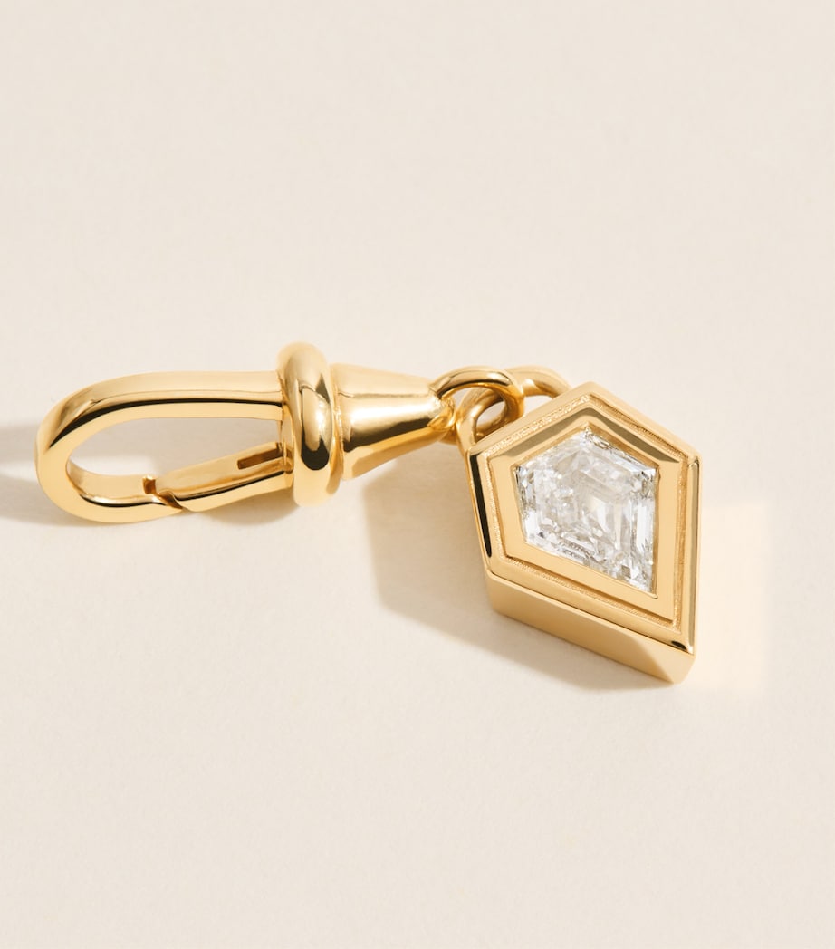 Azlee Yellow Gold and Shield Diamond Le Nouveau Charm Yellow Gold Image 3