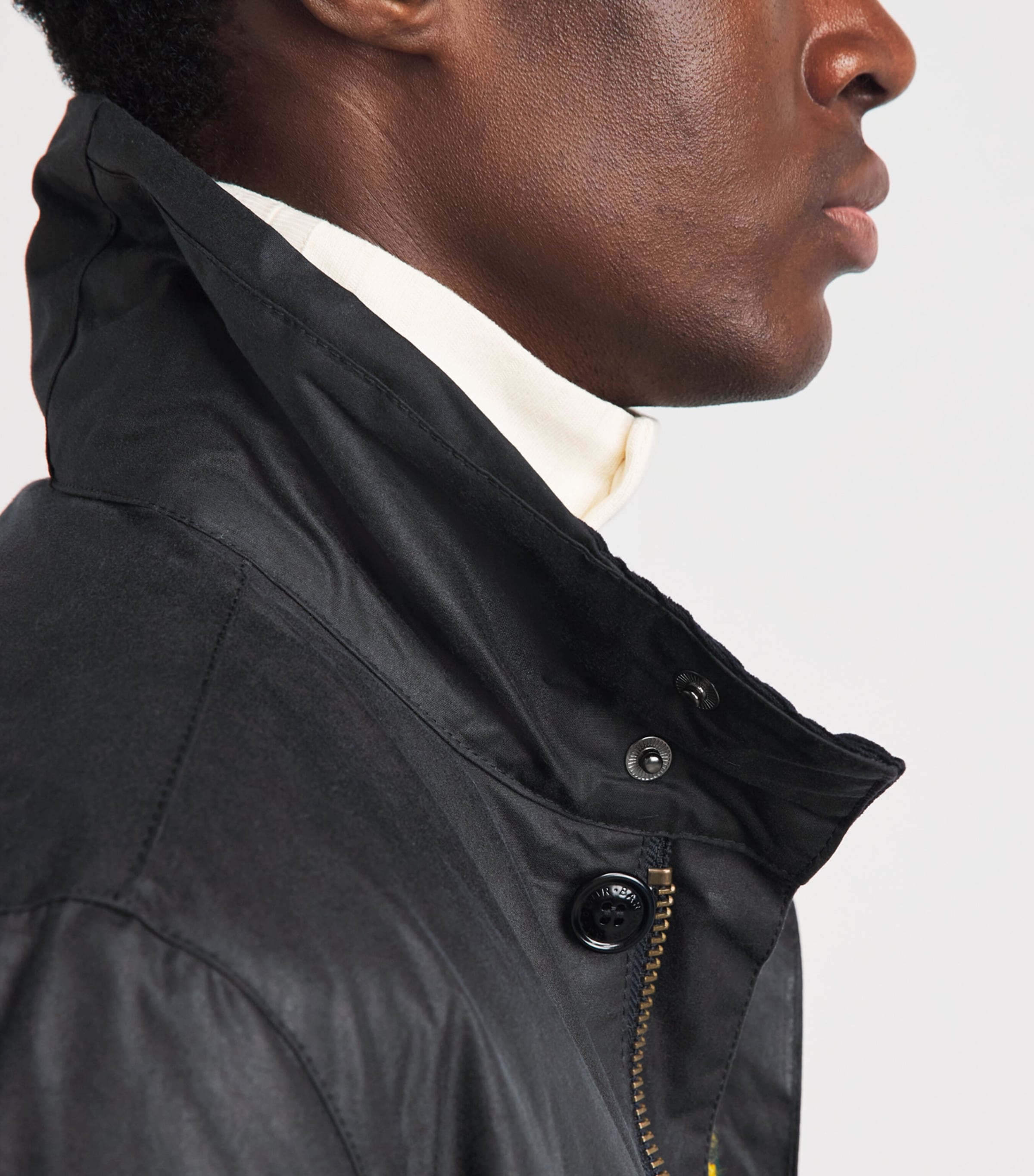 Barbour Mens Waxed Cotton Modern Powell Jacket Navy Image 6