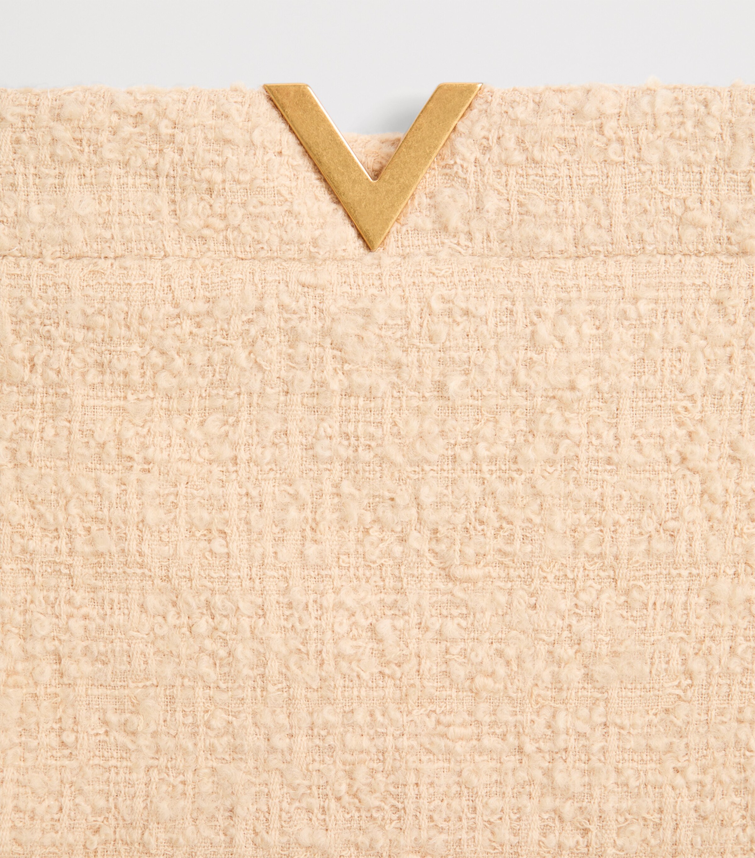 Valentino Womens Virgin Wool-Blend Tweed Mini Skirt Image 6