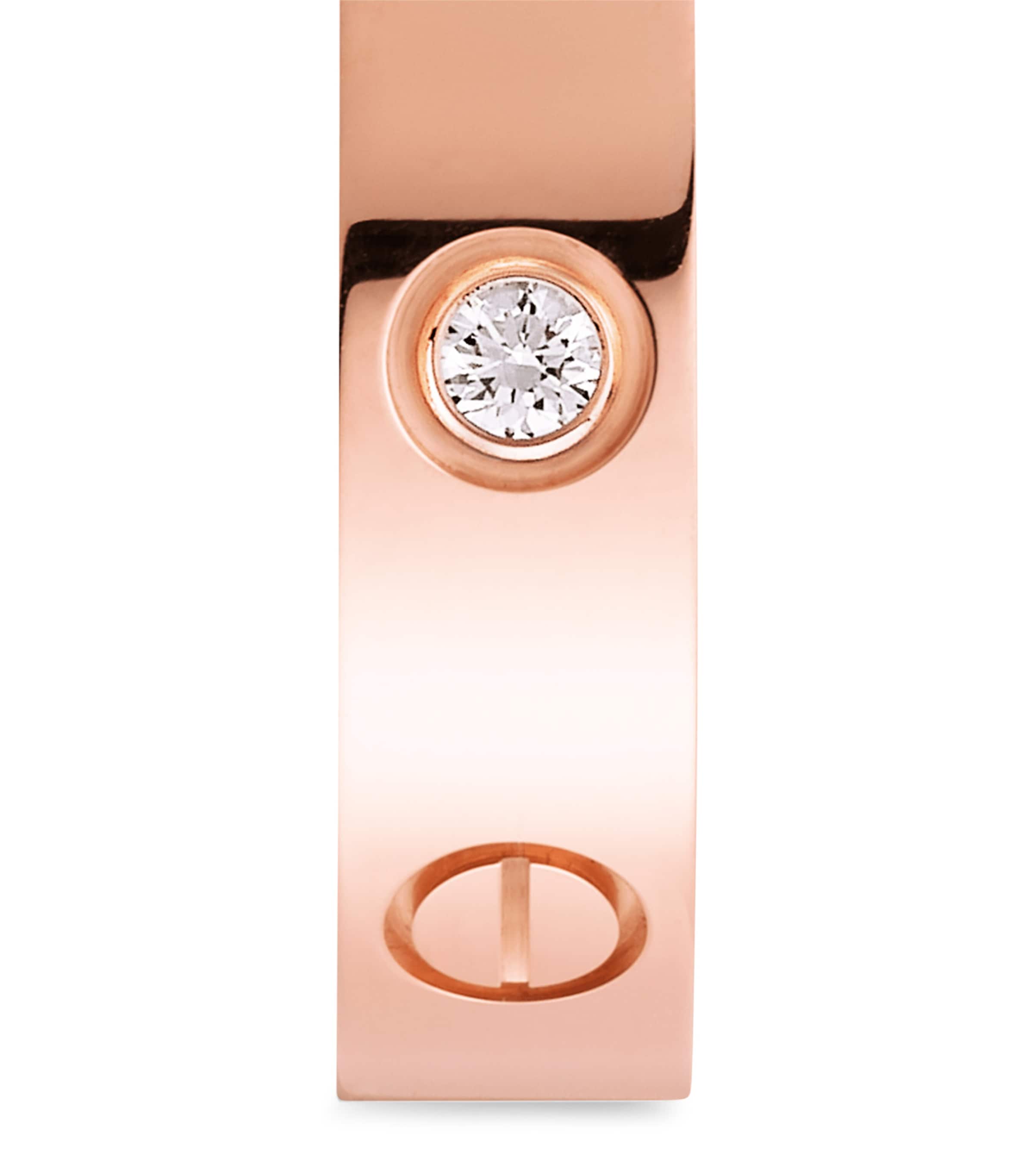 Rose Gold and Diamond LOVE Wedding Band MULTI Image 9