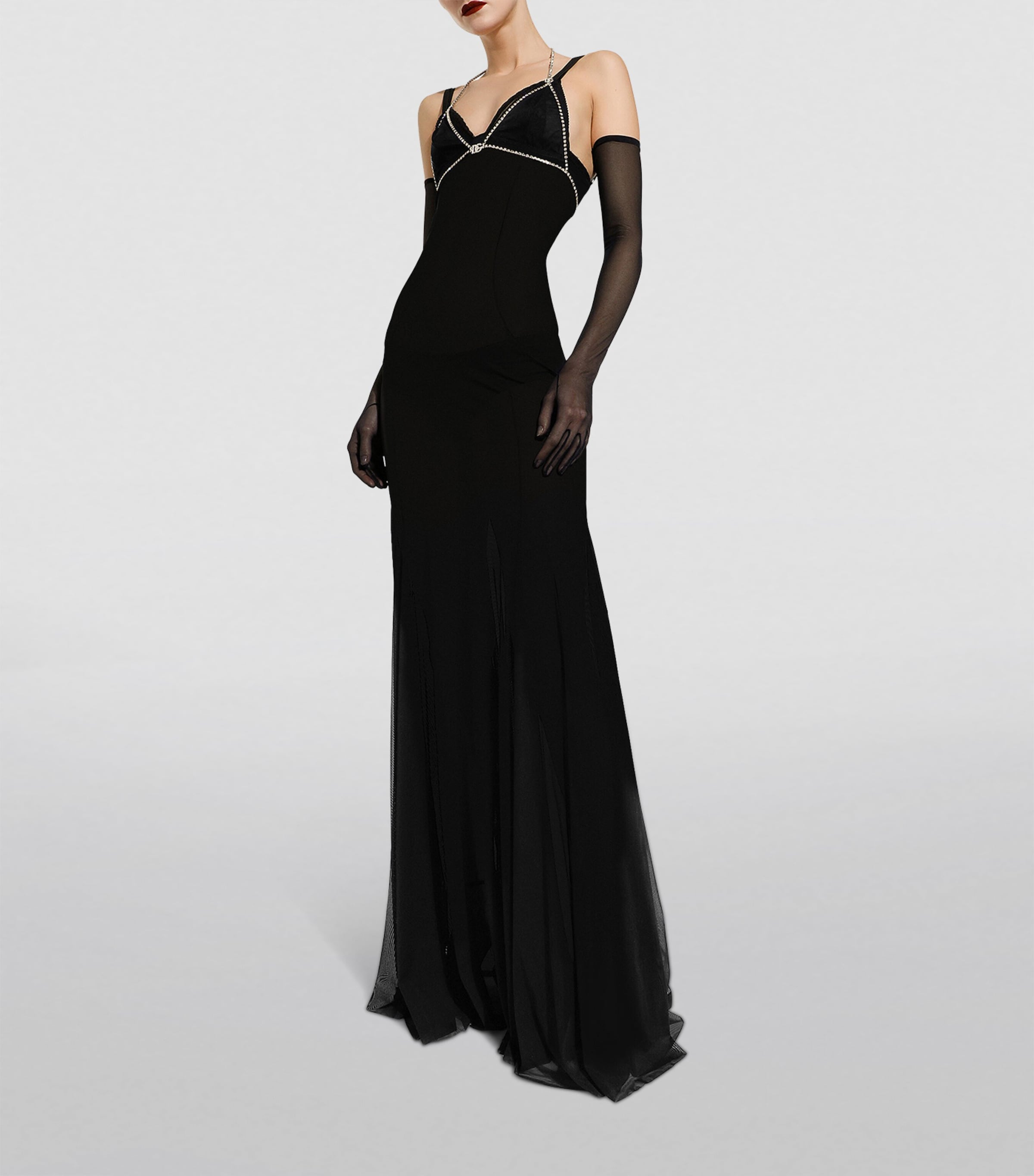Netting Gown N0000-BLACK Image 7