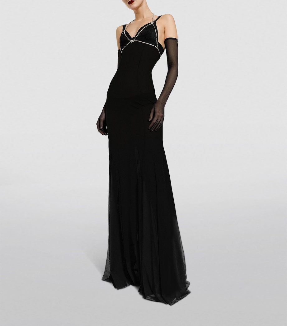 Netting Gown N0000-BLACK Image 7