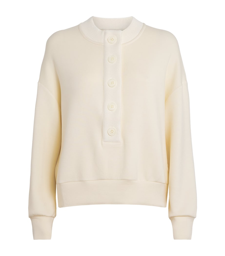 Varley Womens Button-Up Reena Sweatshirt Pristine Image 1