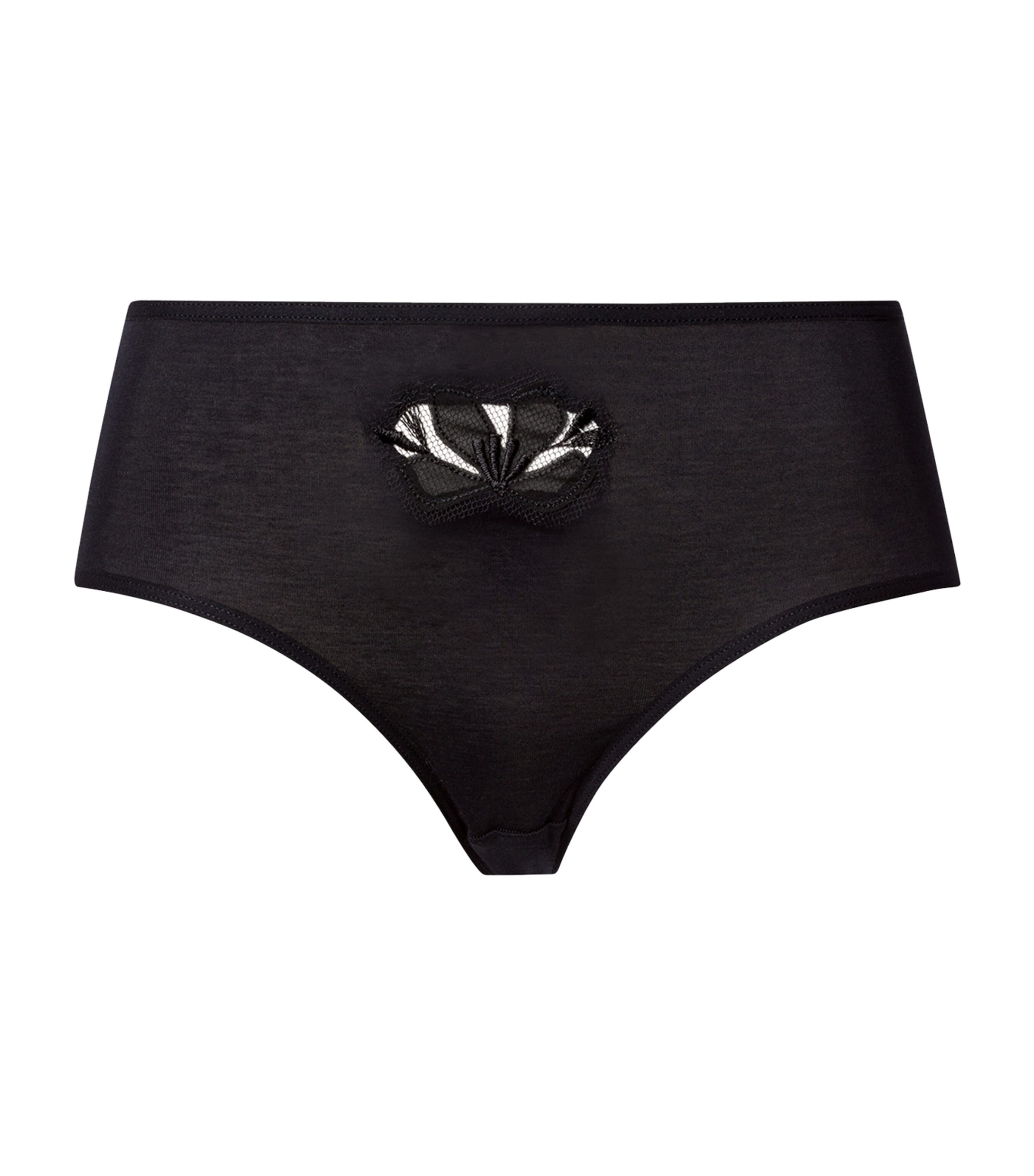 Hanro Mercerised Cotton Kalea Maxi Briefs In Black