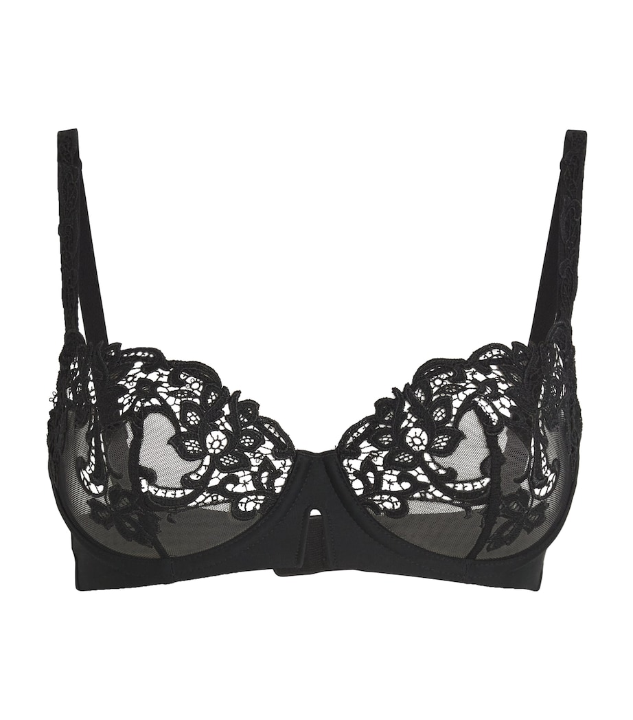 Lace Saga Half-Cup Bra 016 BLACK Image 1