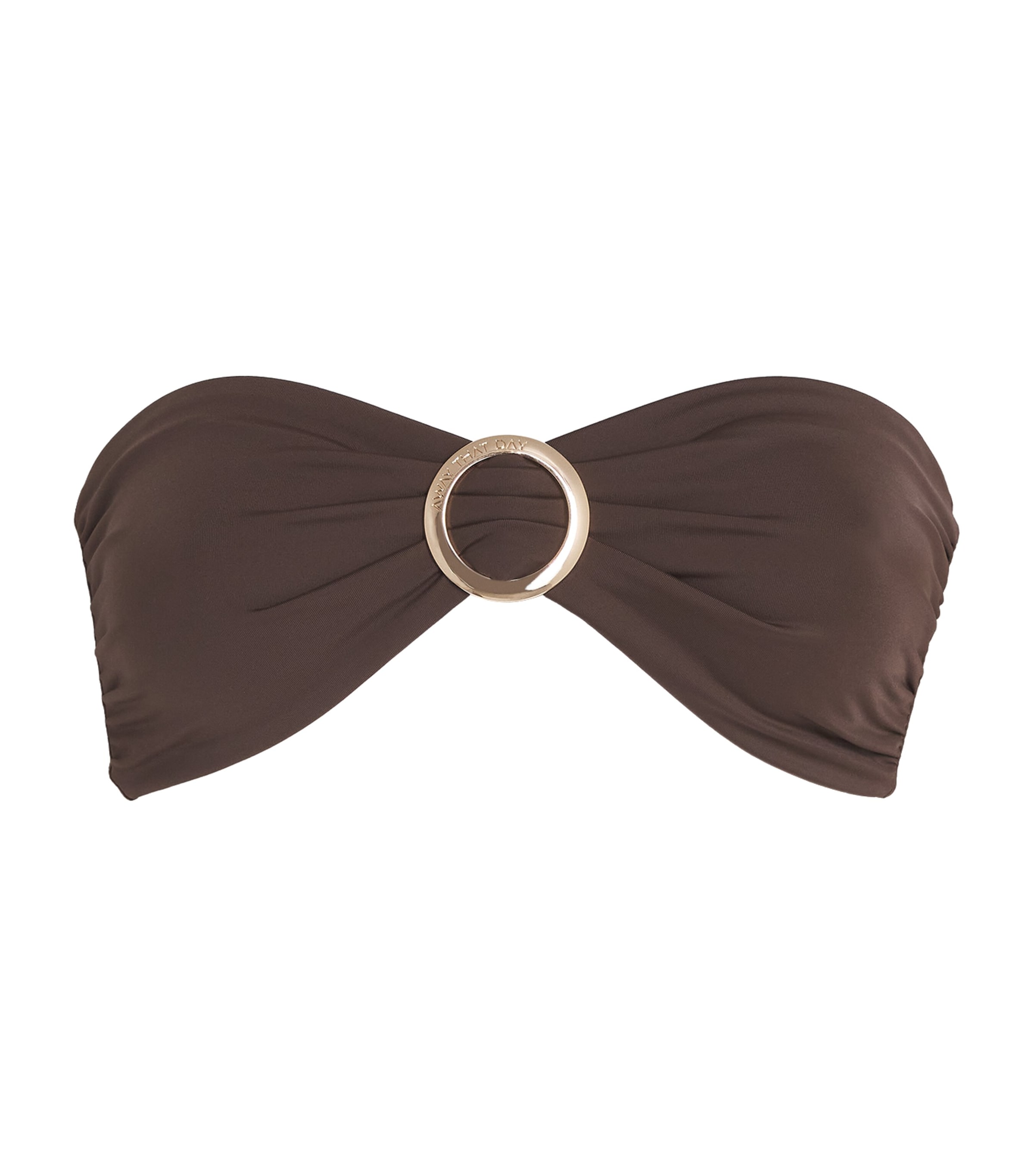 AWAY THAT DAY Strapless Cayman Bikini Top Espresso