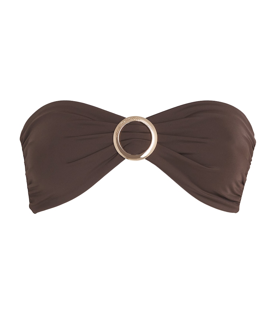 AWAY THAT DAY Womens Strapless Cayman Bikini Top Espresso Image 1