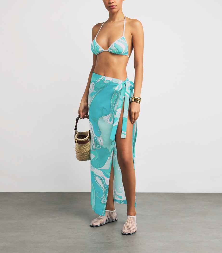 Cotton Orchidee Print Pareo 019/TURQUOISE Image 2