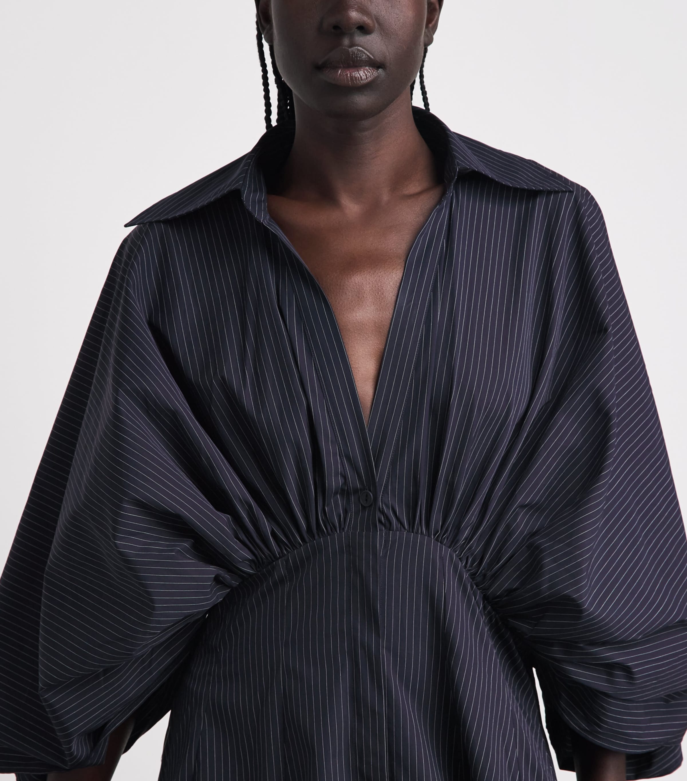 palmer harding shirt dress Palmer Harding April Striped Cotton-poplin Midi Shirt Dress In Navy