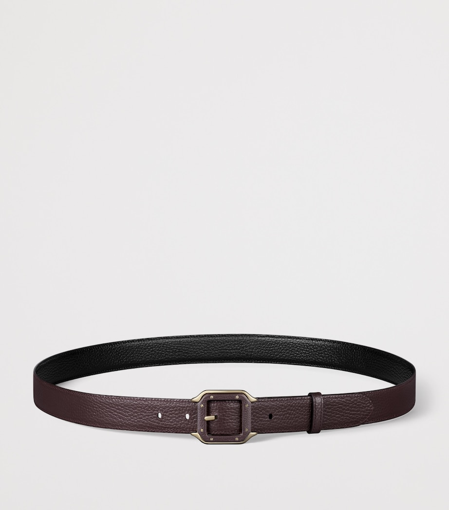 Cartier Leather Reversible Santos de Cartier Belt Black Image 4