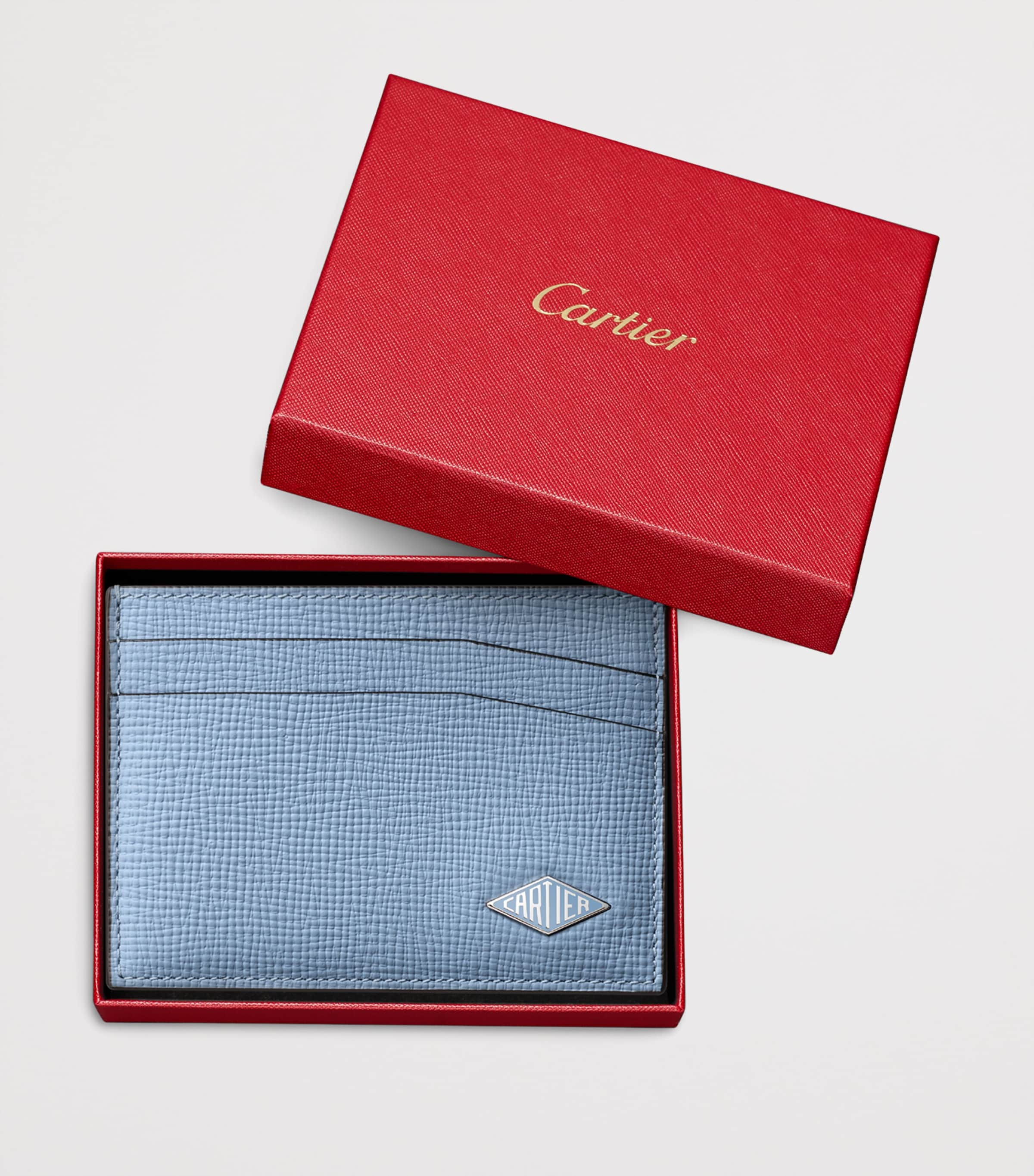 Leather Losange Card Holder BLUE Image 4