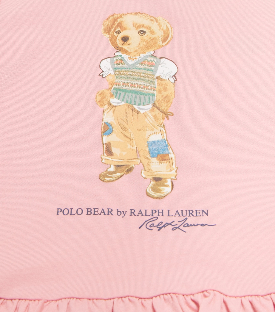 Ralph Lauren Kids Cotton Polo Bear T-Shirt (3-24 Months) Adirondack Rose Image 3