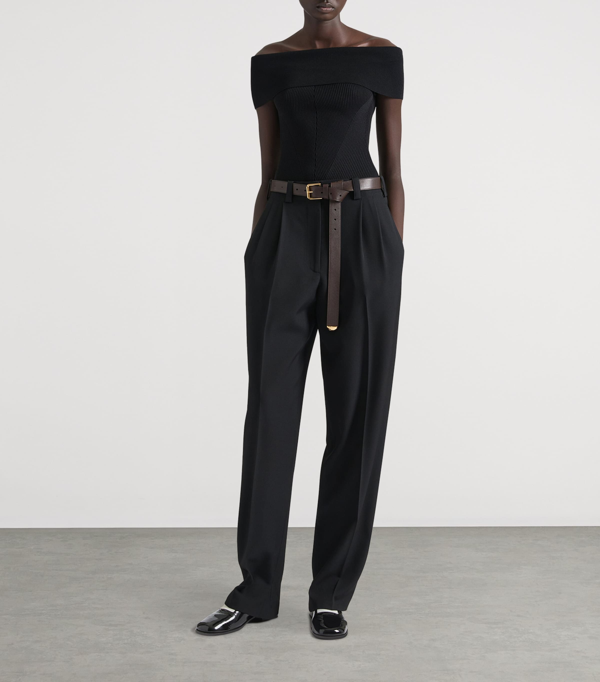 Off-The-Shoulder Top BLACK Image 2