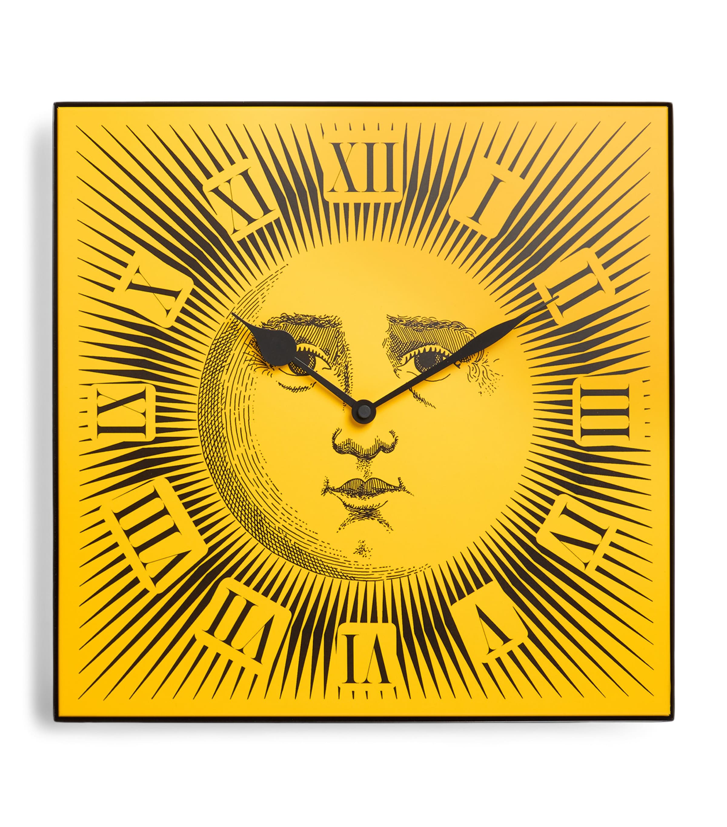 Fornasetti Sole Wall Clock In Yellow