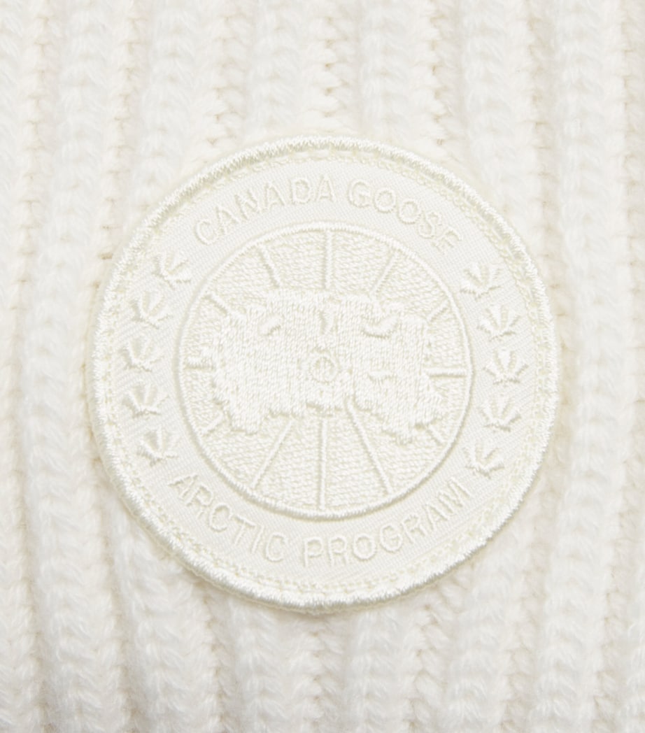 Canada Goose Merino-Cashmere Double Fold Toque Beanie Bone Image 3