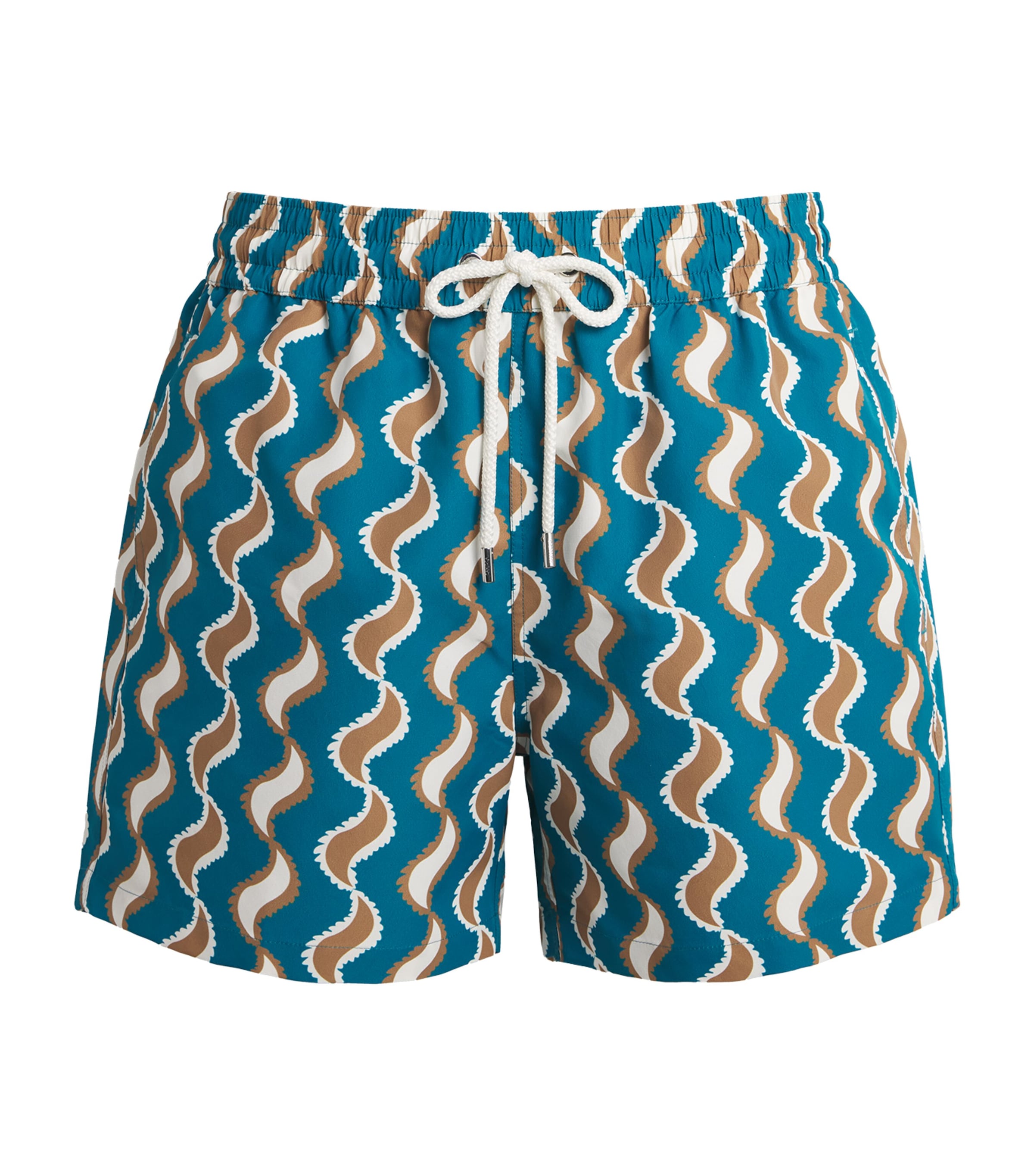 Frescobol Carioca Mens Printed Rio Swim Shorts Teal Image 1