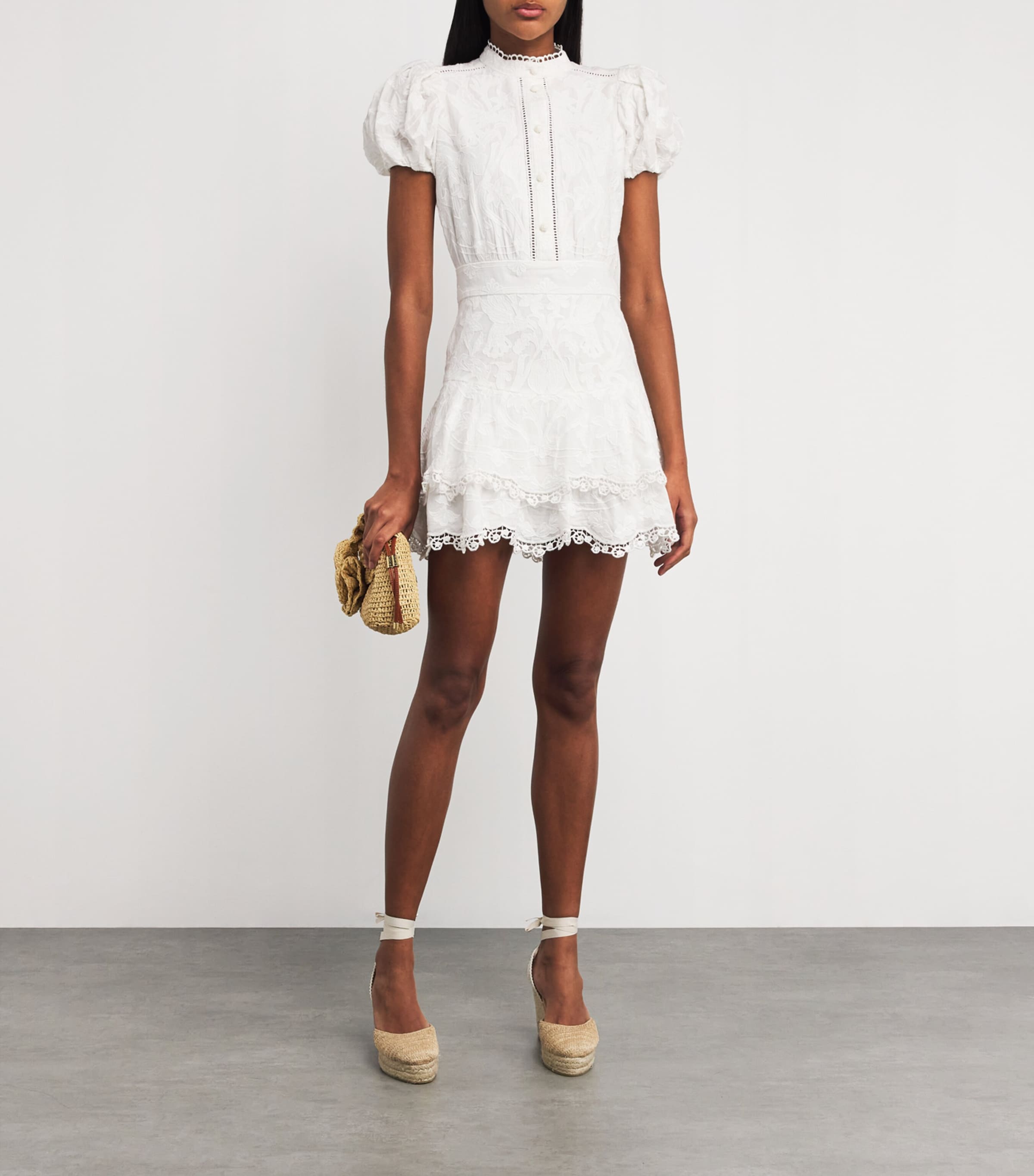 Cotton Loryn Mini Dress A127 OFF WHITE Image 2