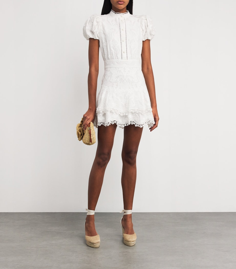 Cotton Loryn Mini Dress A127 OFF WHITE Image 2