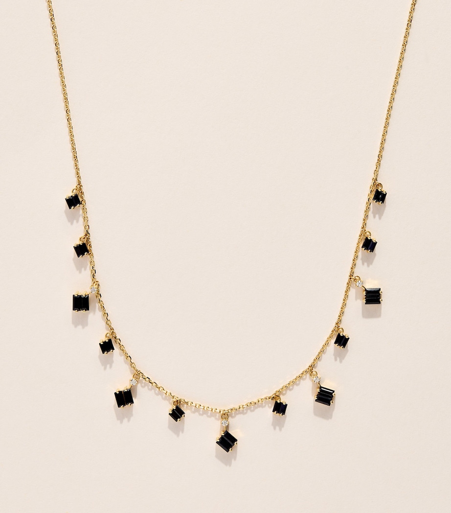 Suzanne Kalan Yellow Gold, Diamond and Sapphire Bold Cascade Necklace Yg/bs Image 1