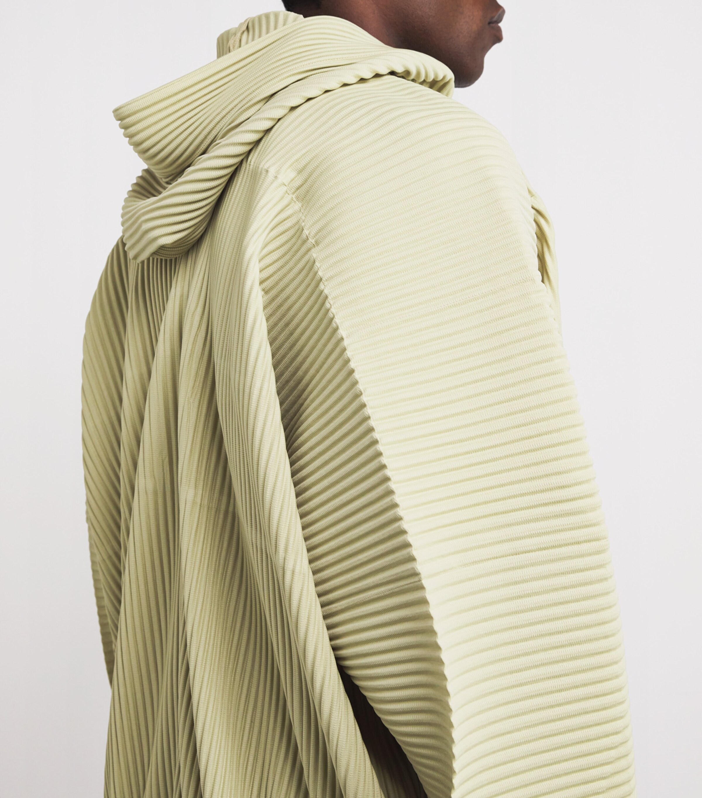 Homme Plissé Issey Miyake Green Pleated Hooded Jacket | Harrods US