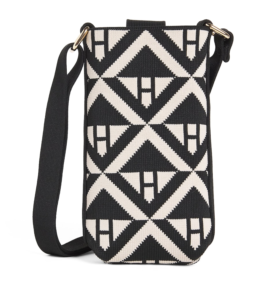 Harrods Geo Jacquard Phone Pouch Multi Print Image 1