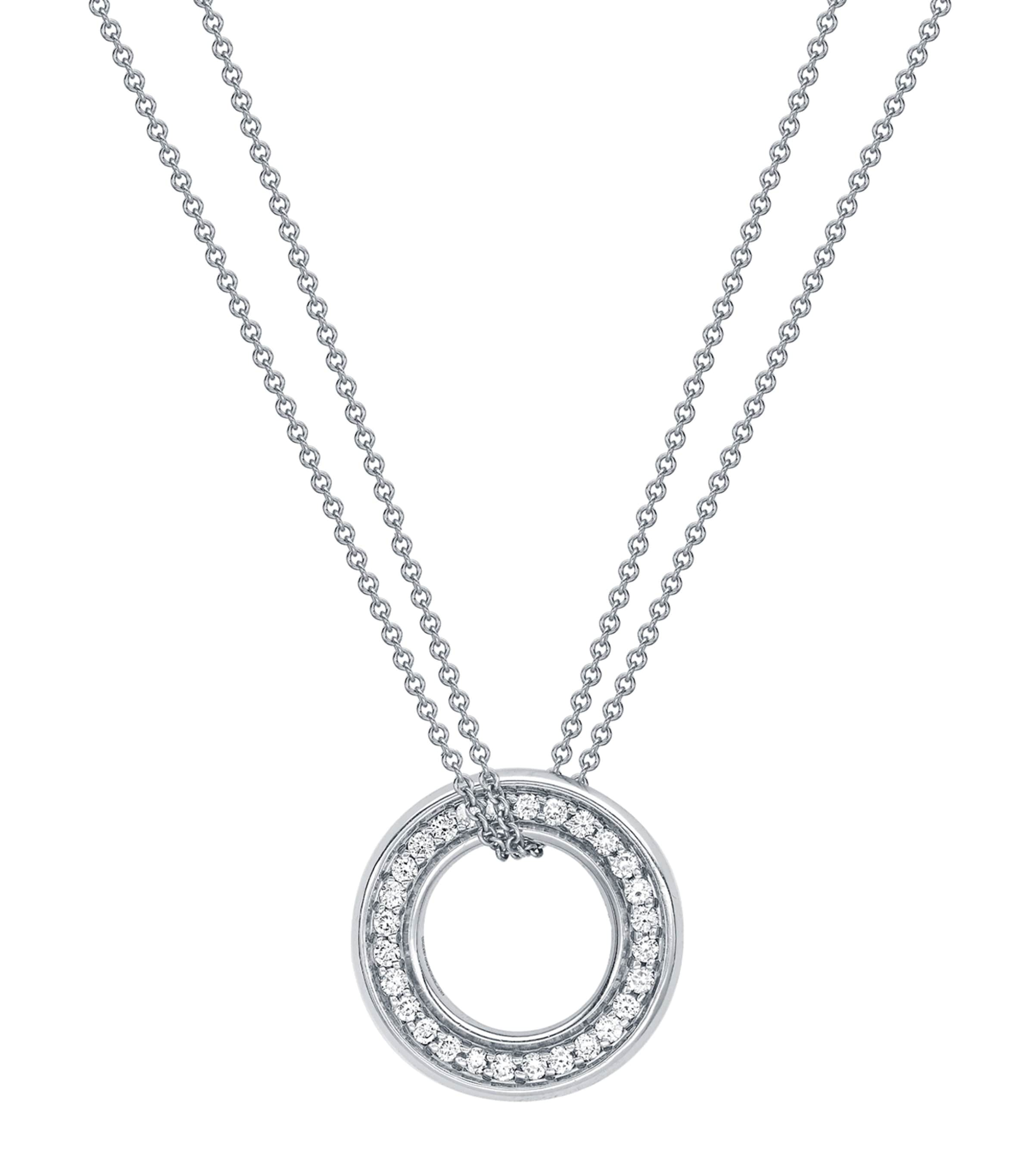 Boodles White Gold And Diamond Medium Roulette Pendant