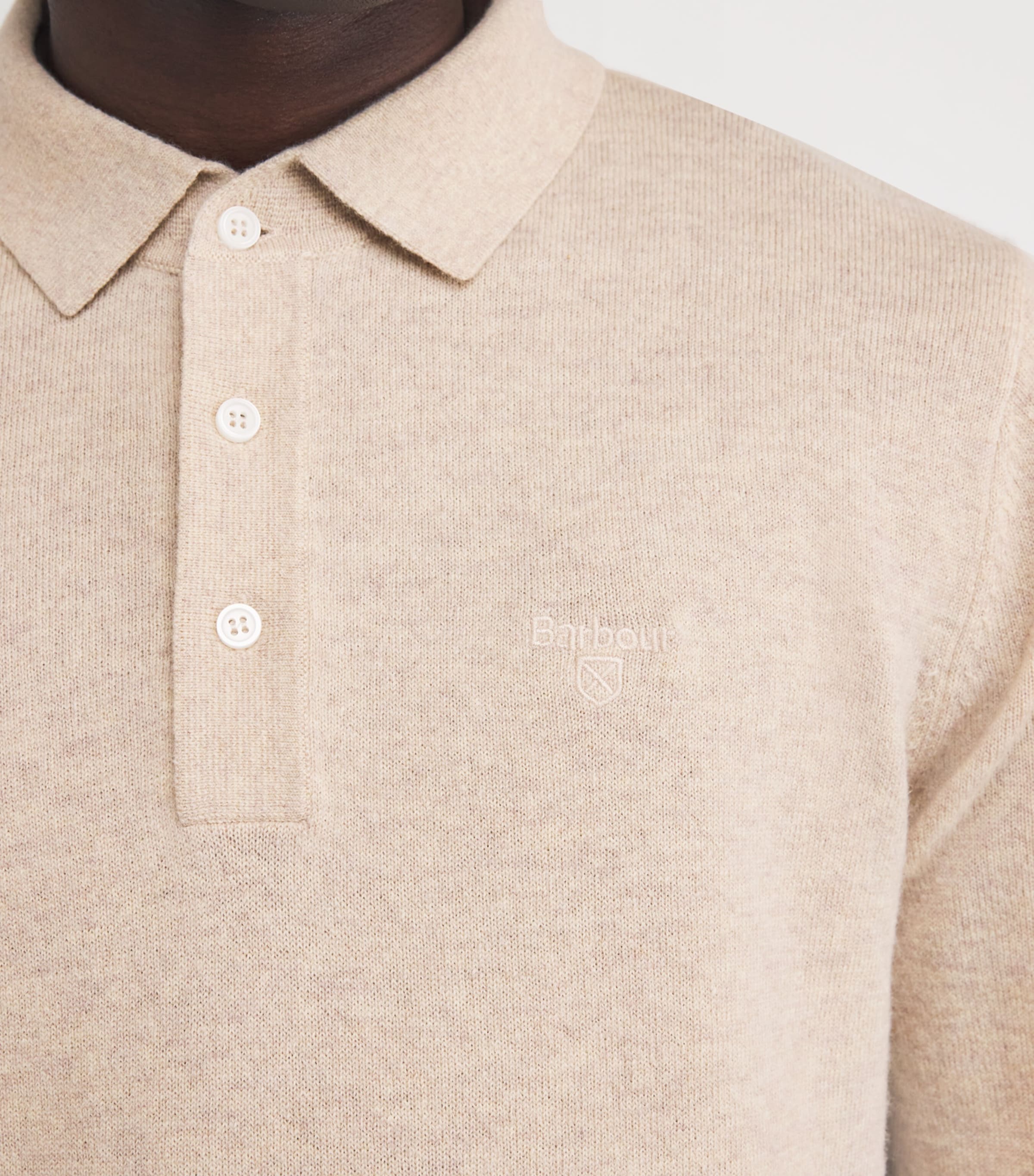 Wool Hutherston Polo Shirt MIST MARL Image 6