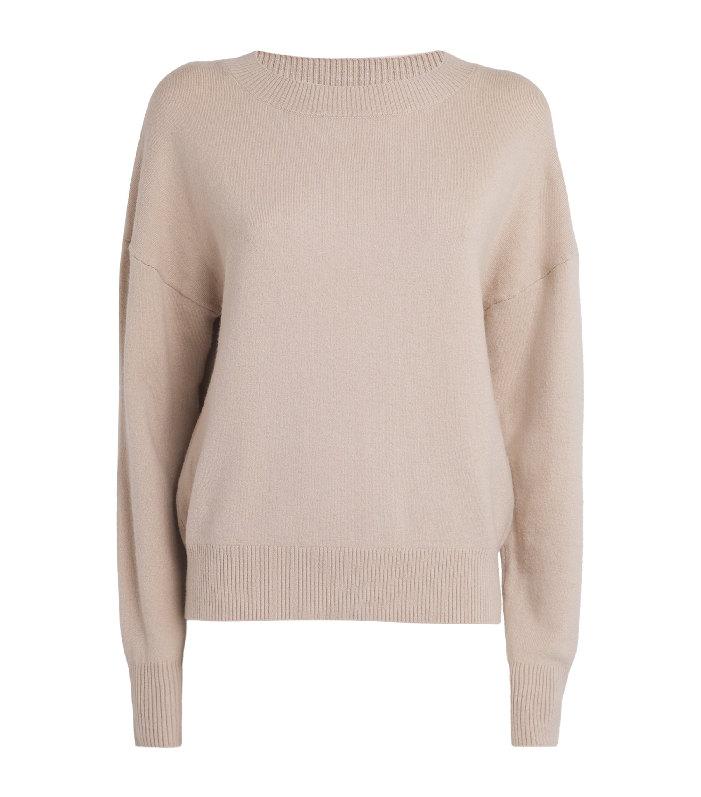 Shop Yves Salomon Merino Wool Sweater In Beige