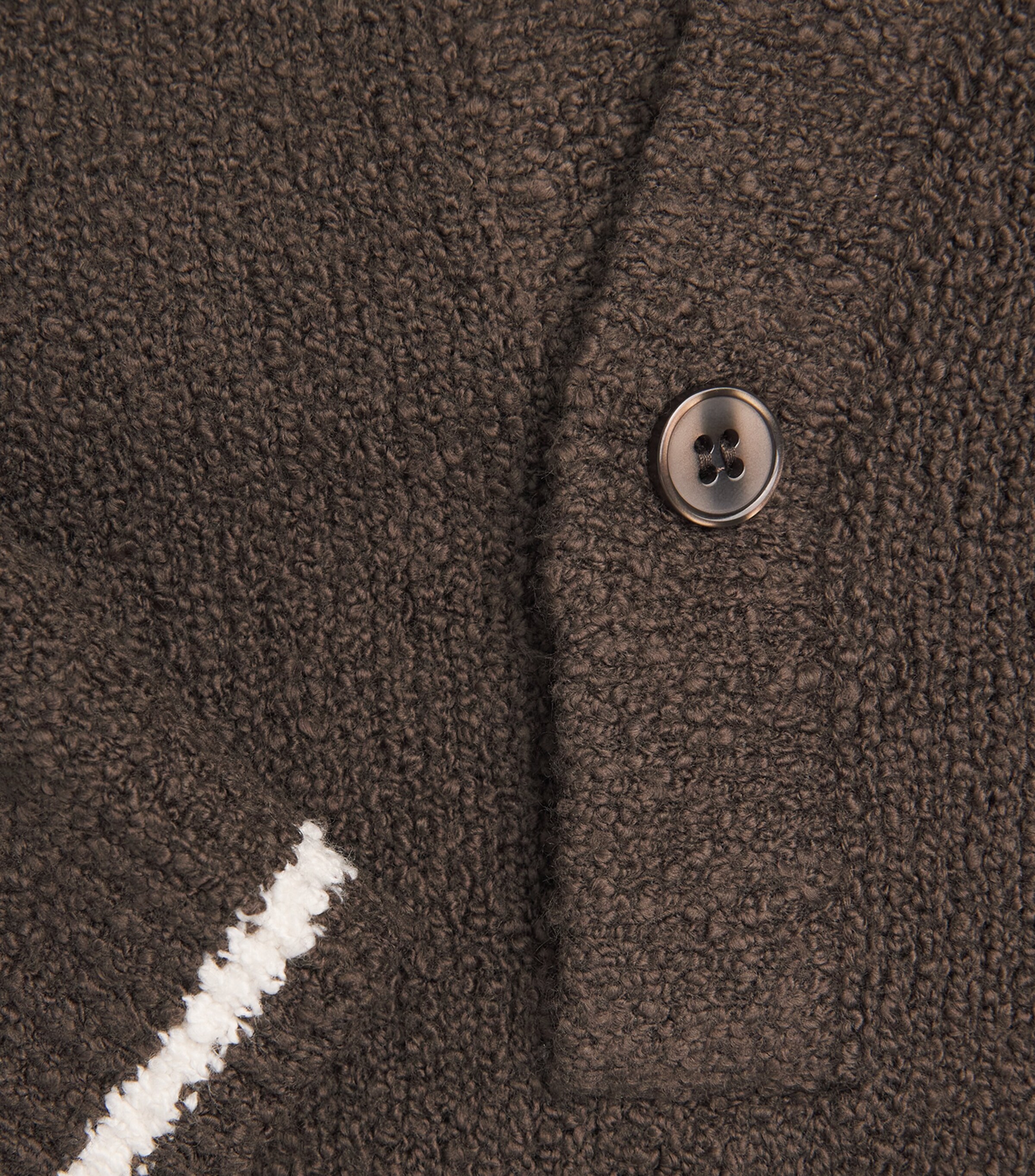 Samsøe Samsøe Mens Bouclé Sapedro Polo Shirt Turkish Coffee Image 6