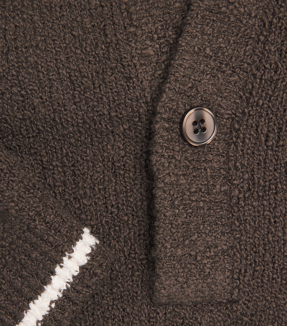 Samsøe Samsøe Mens Bouclé Sapedro Polo Shirt Turkish Coffee Image 6
